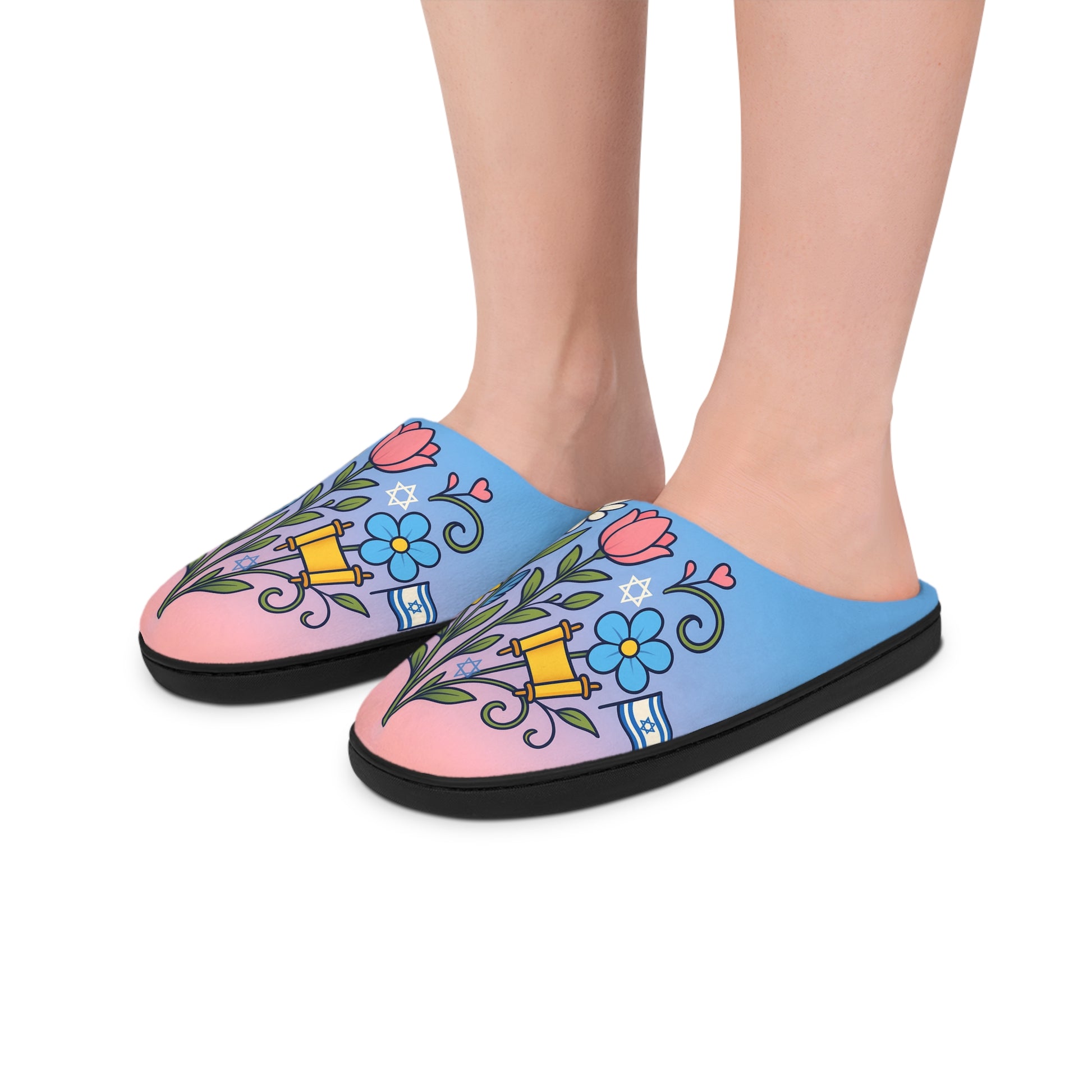 Flourish With Freedom Women's Indoor Slippers - American Zionist