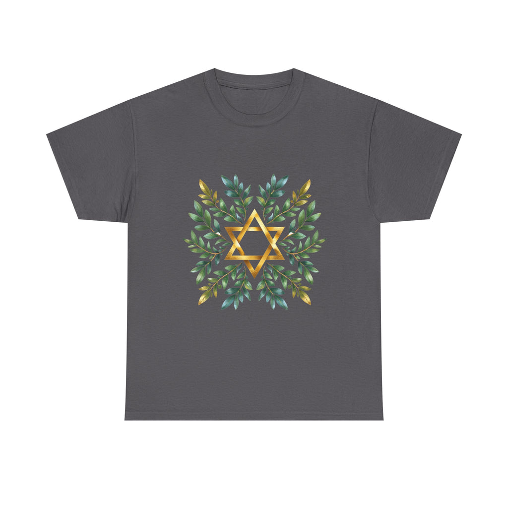 Star of David Wreath Unisex Heavy Cotton Tee - American Zionist