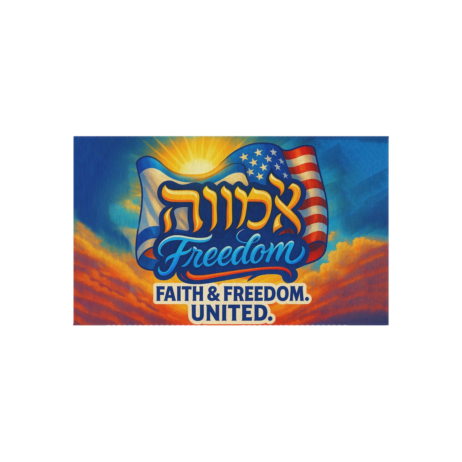 Faith Freedom United Outdoor Rug - American Zionist