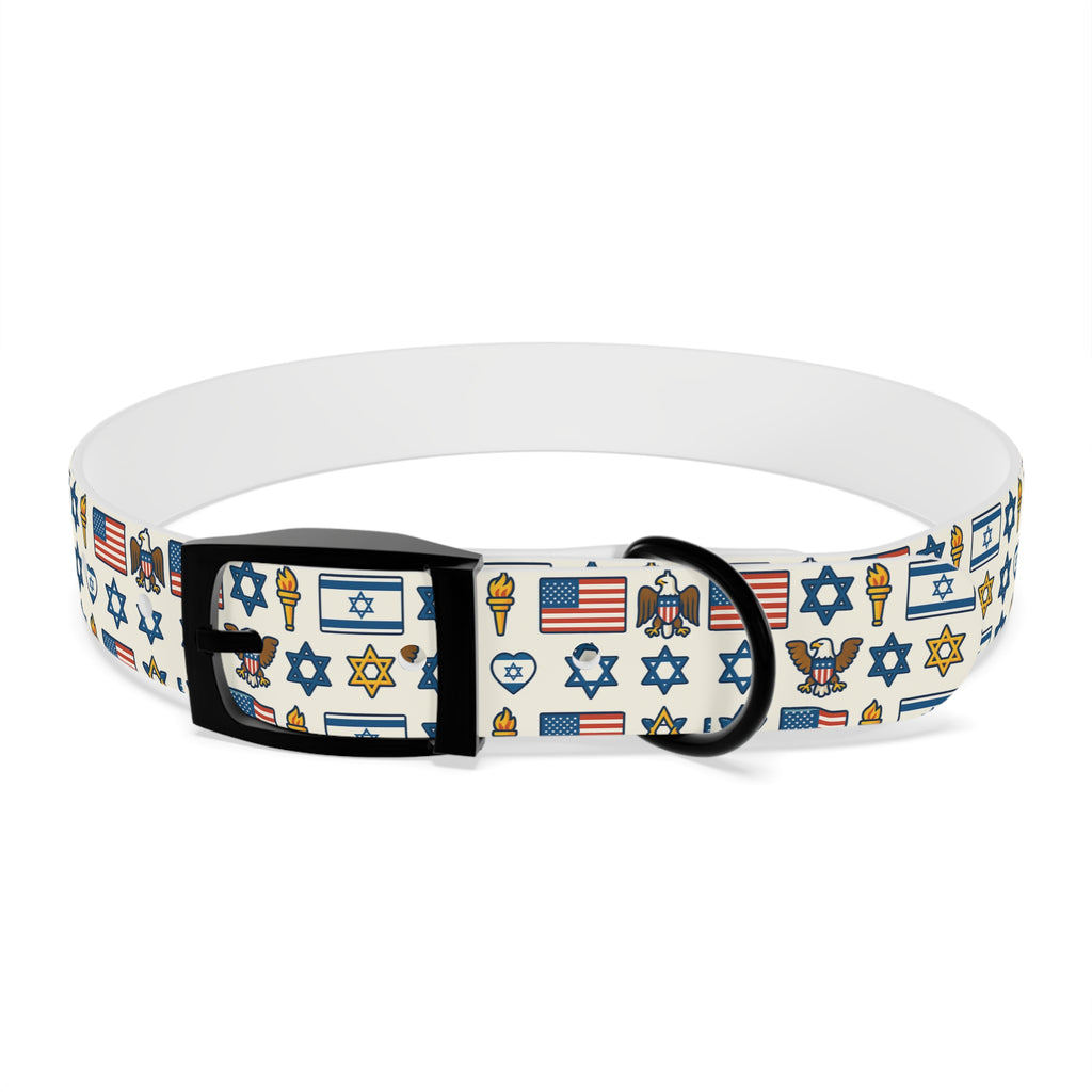 Symbols of Shared Freedom Dog Collar - American Zionist