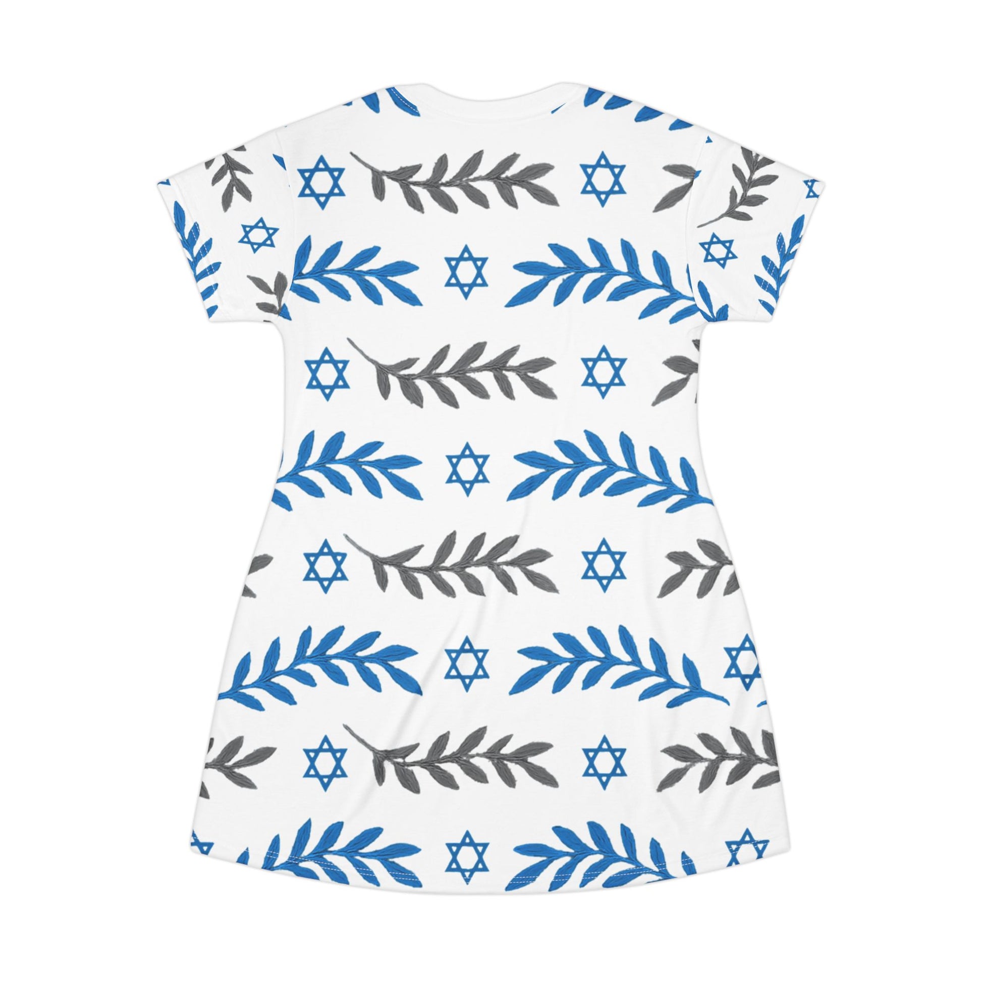 Olive and Shield T-Shirt Dress (AOP) - American Zionist