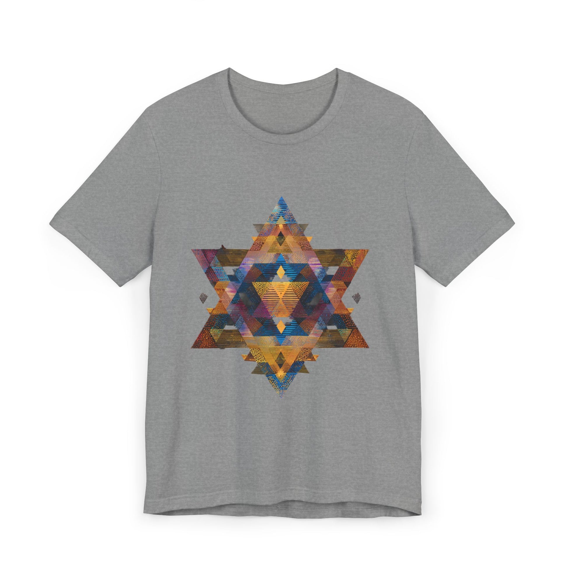 Star of David Geometric Unisex Jersey T-Shirt - American Zionist