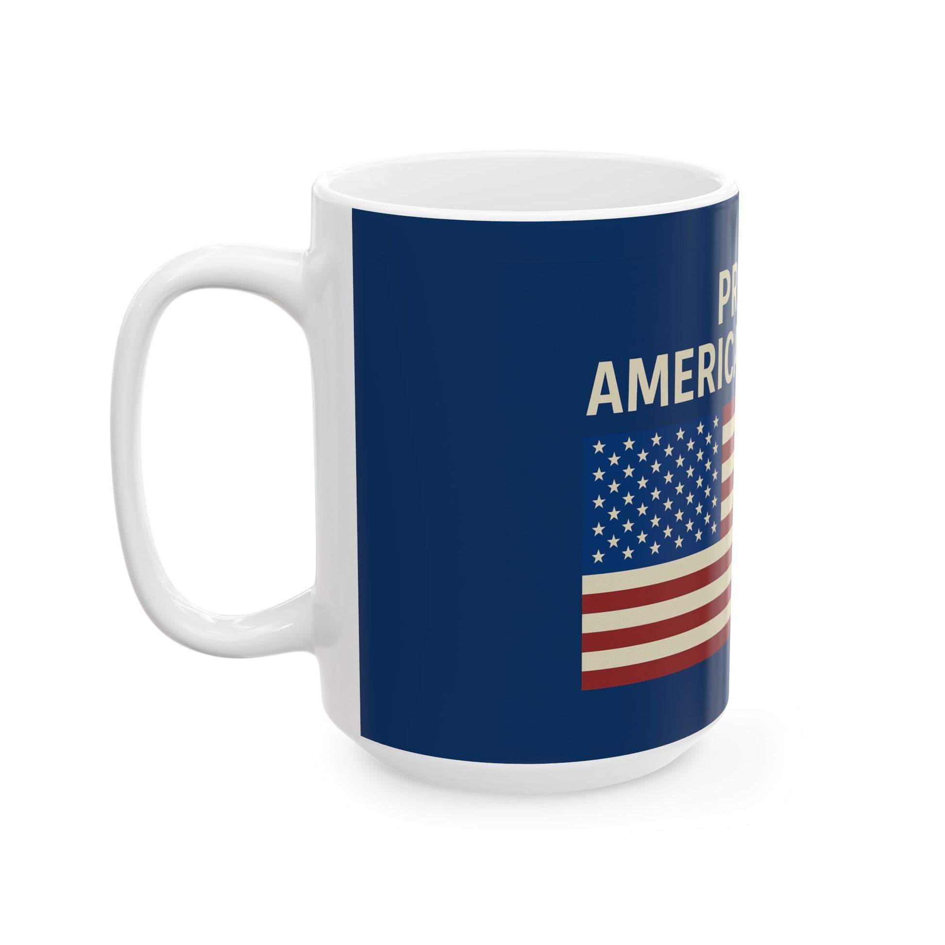 Blue Proud American Zionist Ceramic Mug, (11oz, 15oz) - American Zionist