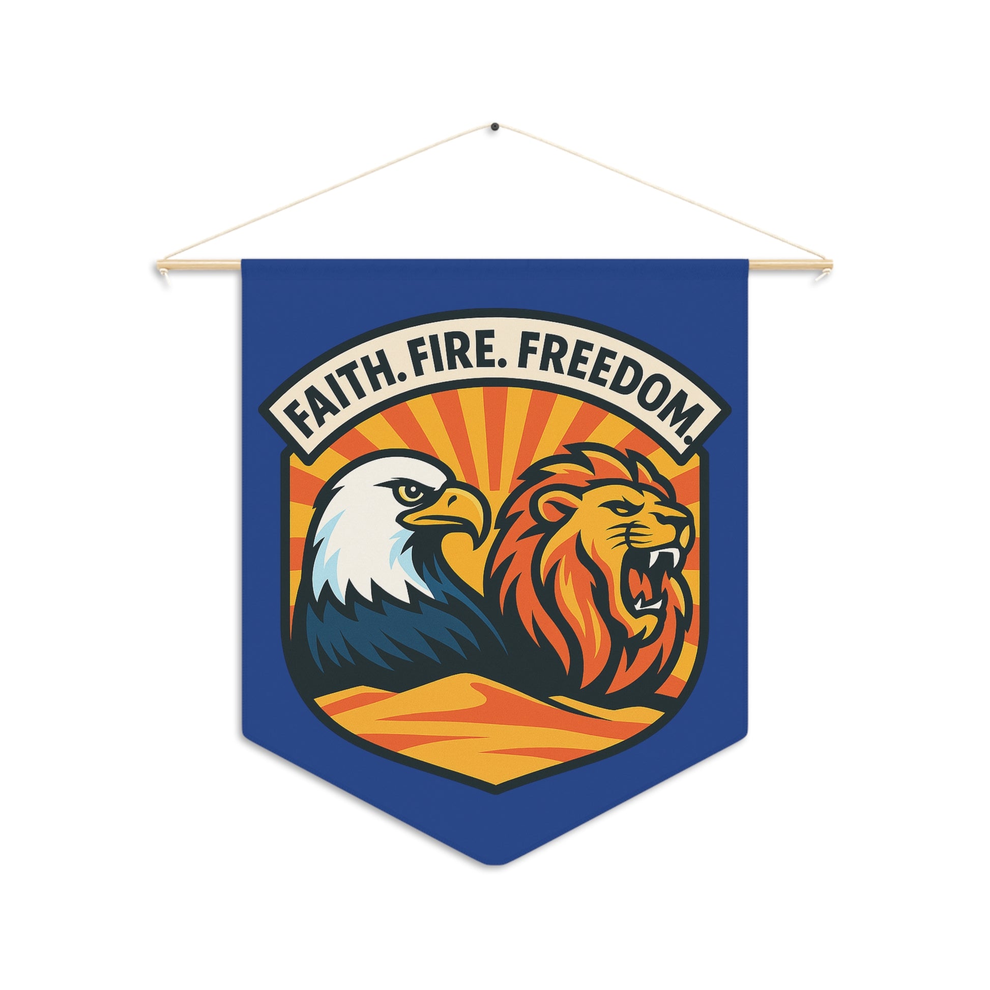 Lions Eagles Rise Pennant - American Zionist