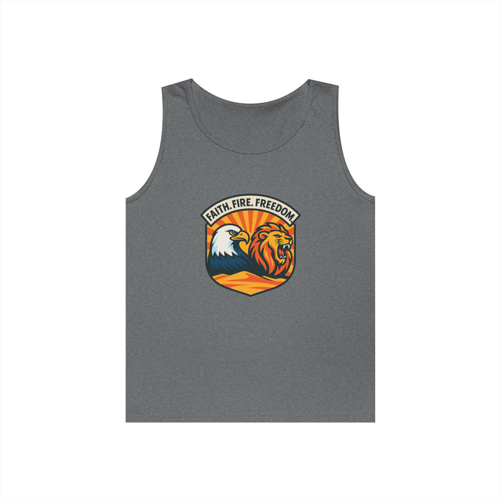 Lions Eagles Rise Unisex Heavy Cotton Tank Top - American Zionist
