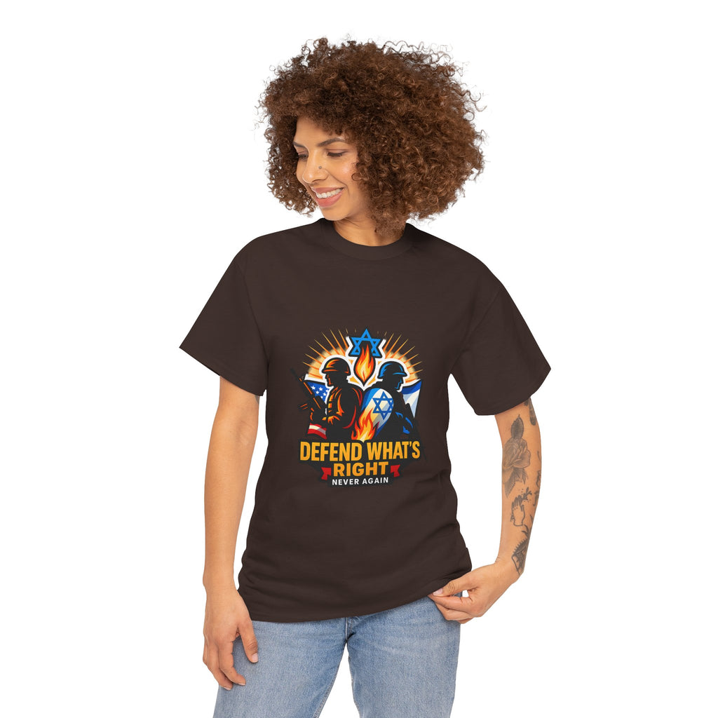Defend Whats Right Unisex Heavy Cotton Tee - American Zionist