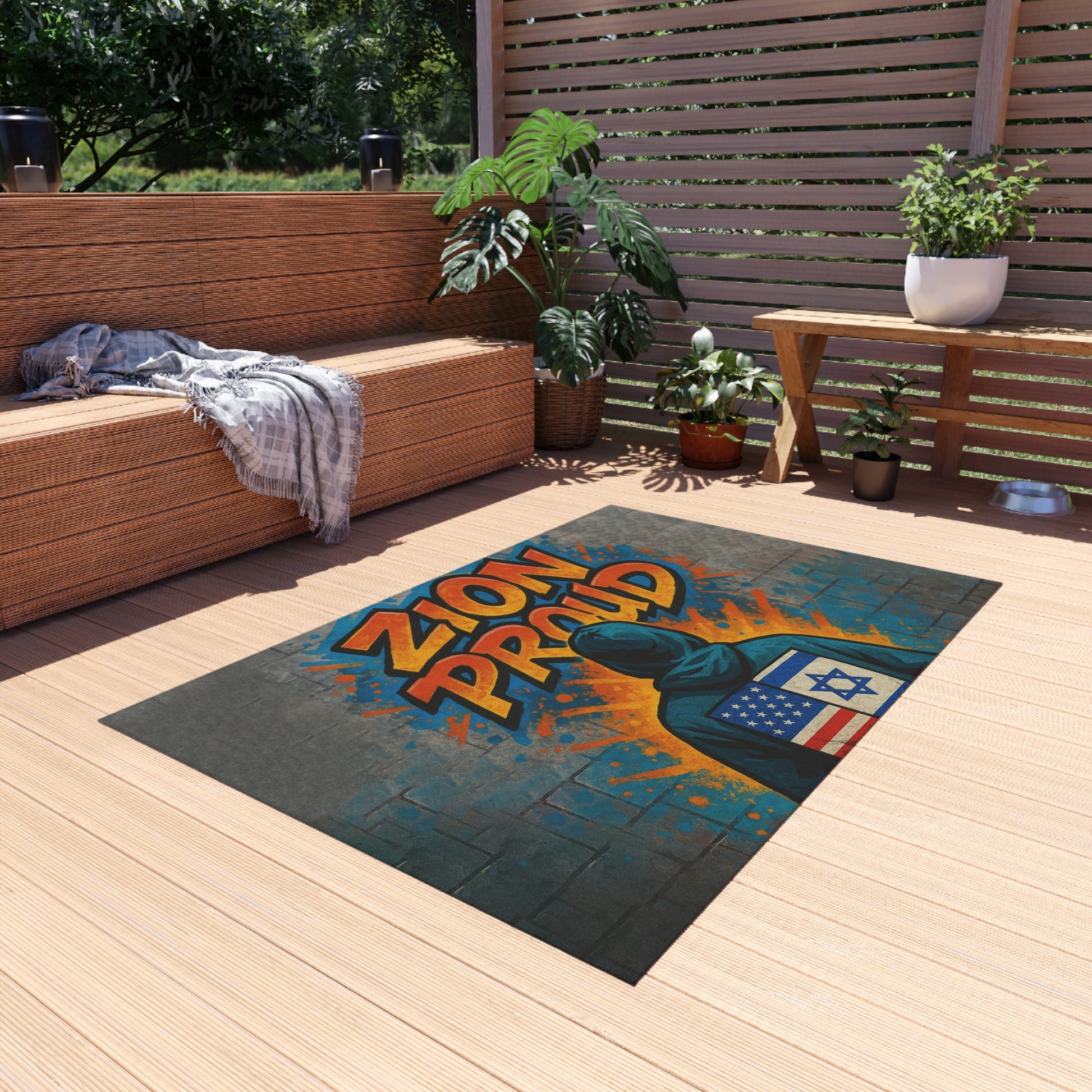 Zion Proud Outdoor Rug - American Zionist
