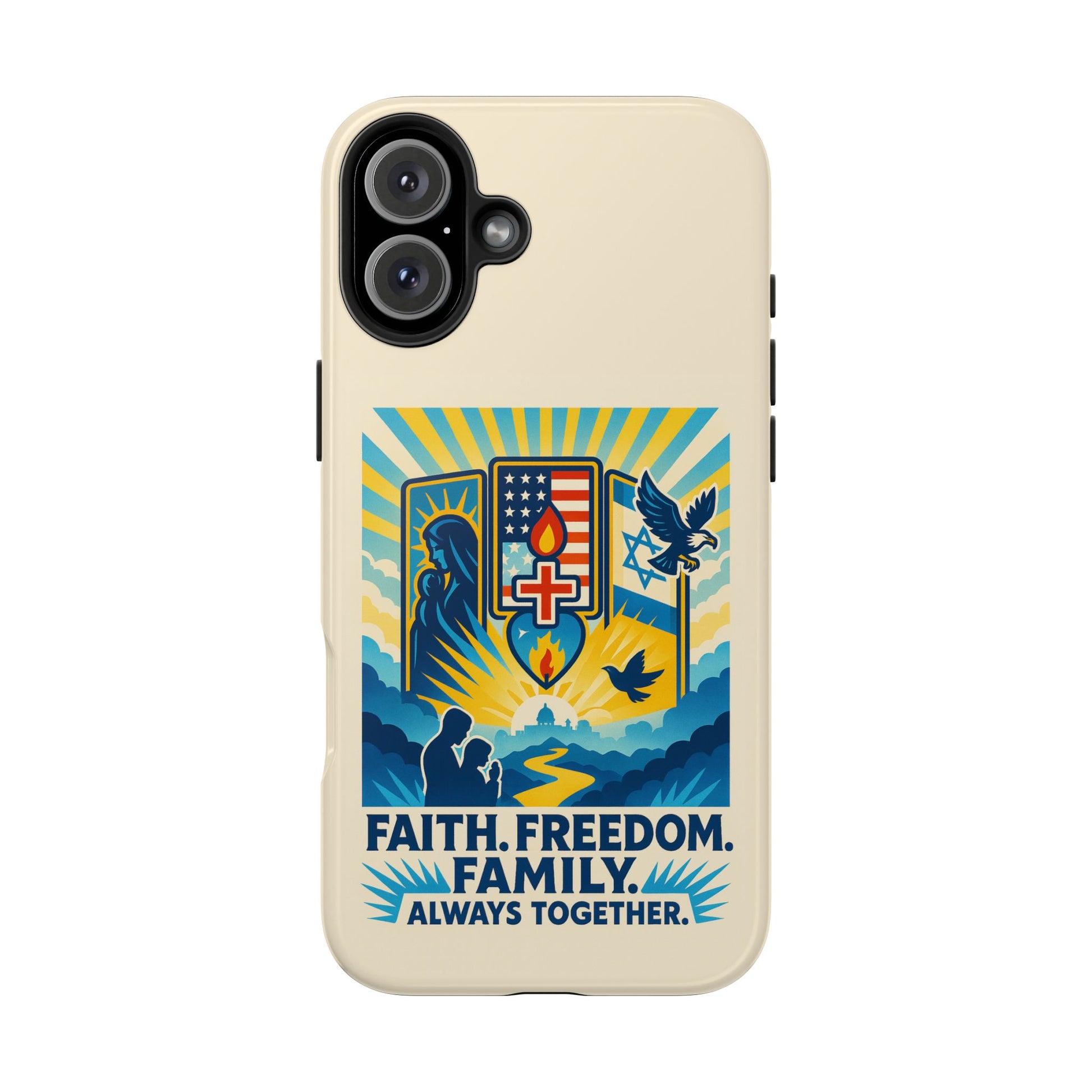 Faith Freedom Family Tough Phone Cases - American Zionist