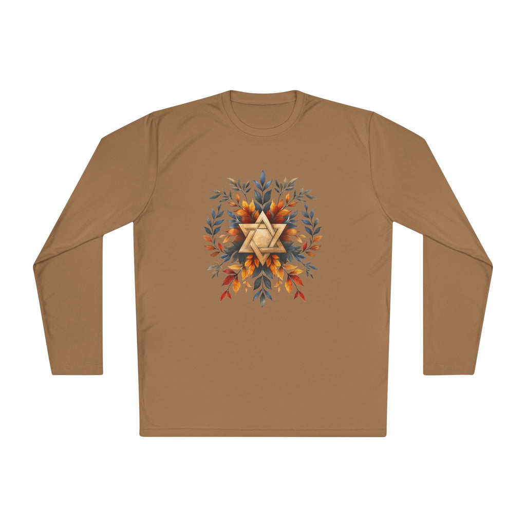 Star of David Wreath Unisex Lightweight Long Sleeve Tee - American Zionist