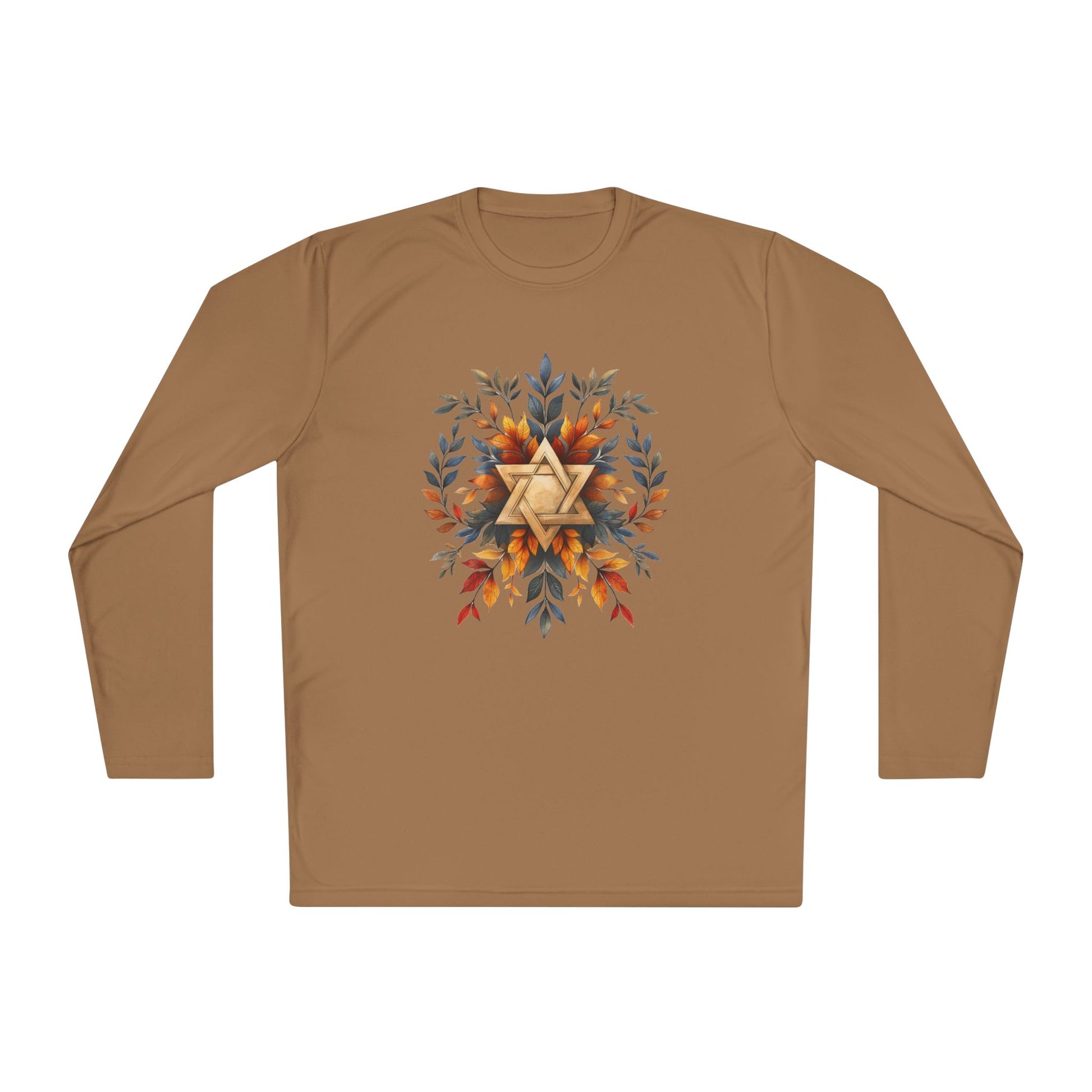 Star of David Wreath Unisex Lightweight Long Sleeve Tee - American Zionist
