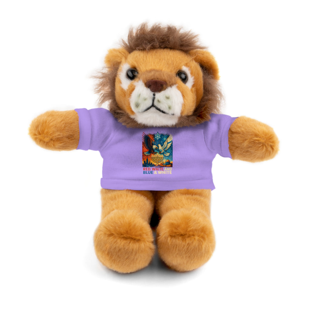 Red White and Blue Stuffed Animals with Tee - American Zionist