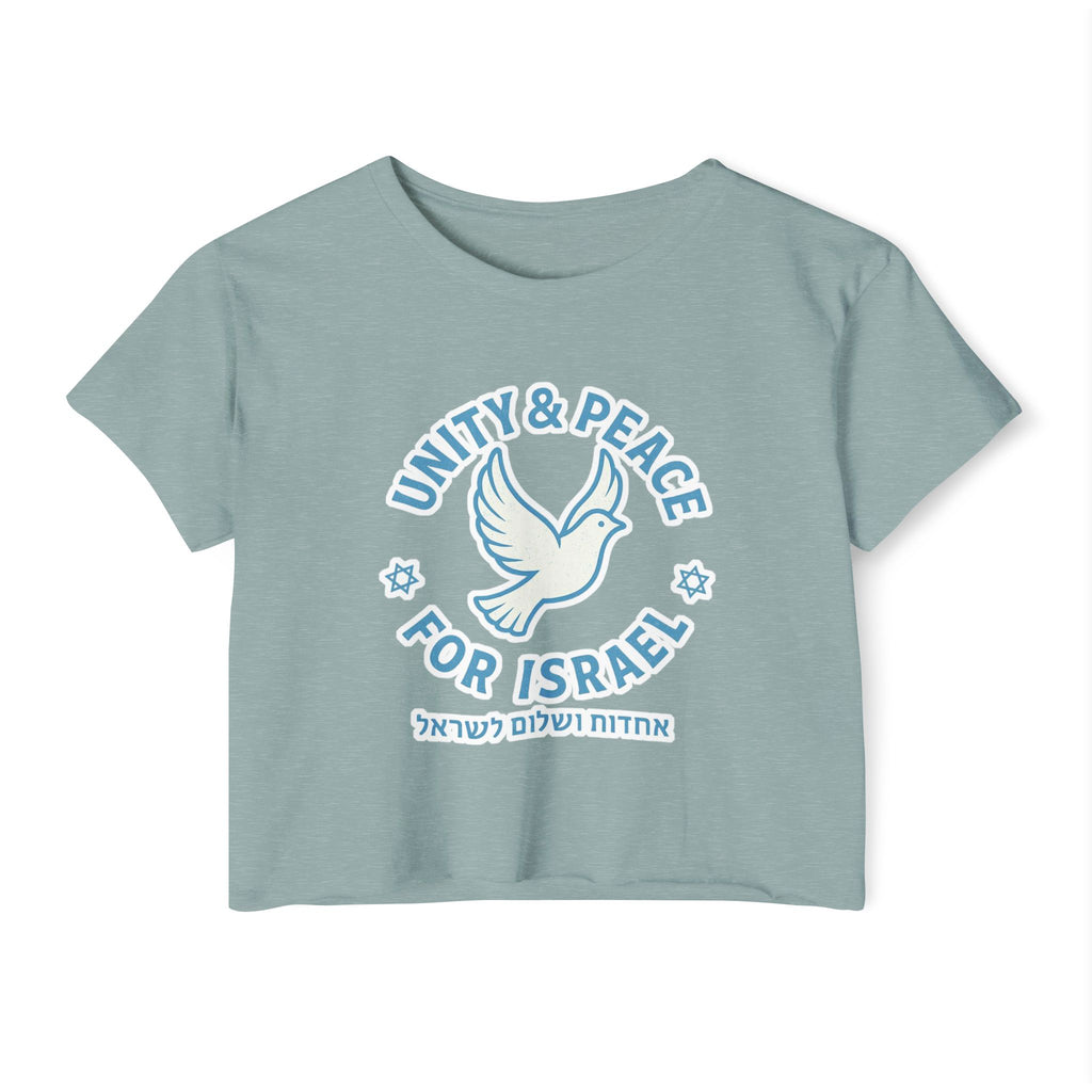 Unity Peace For Israel Women's Festival Crop Top - American Zionist