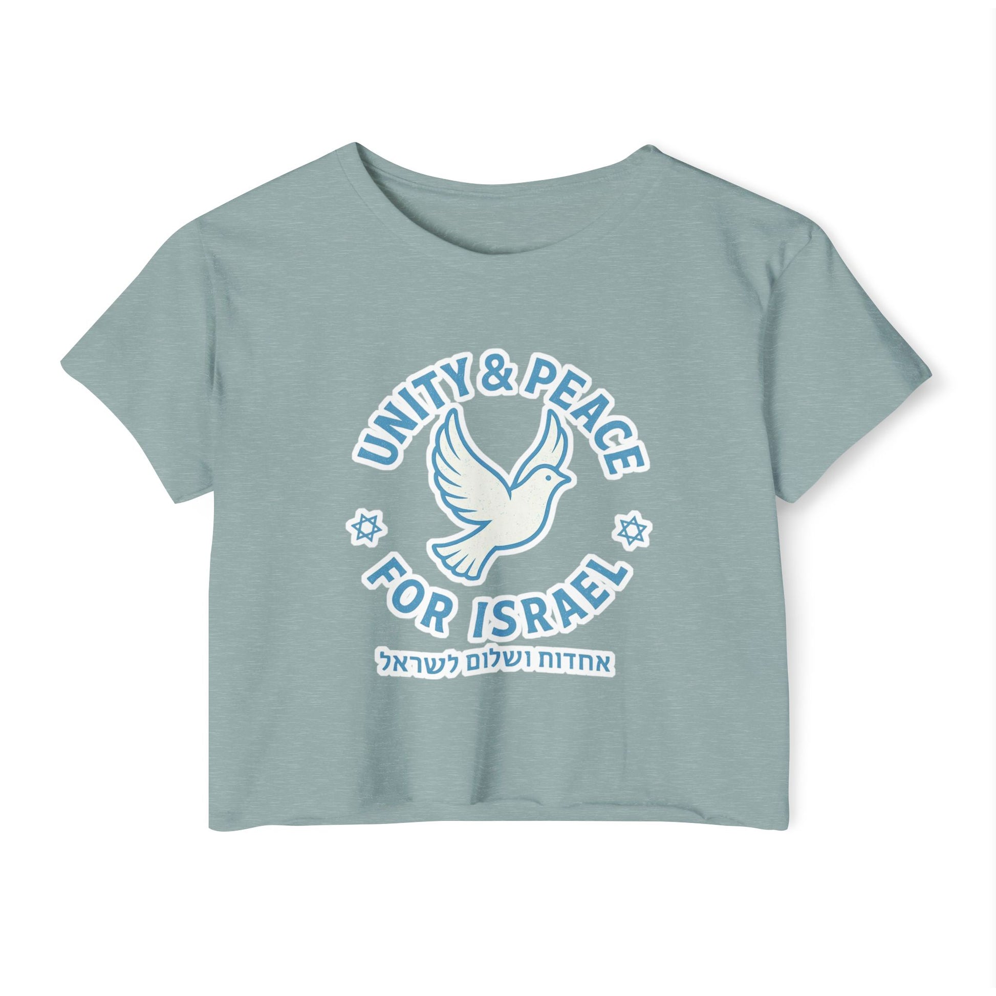 Unity Peace For Israel Women's Festival Crop Top - American Zionist