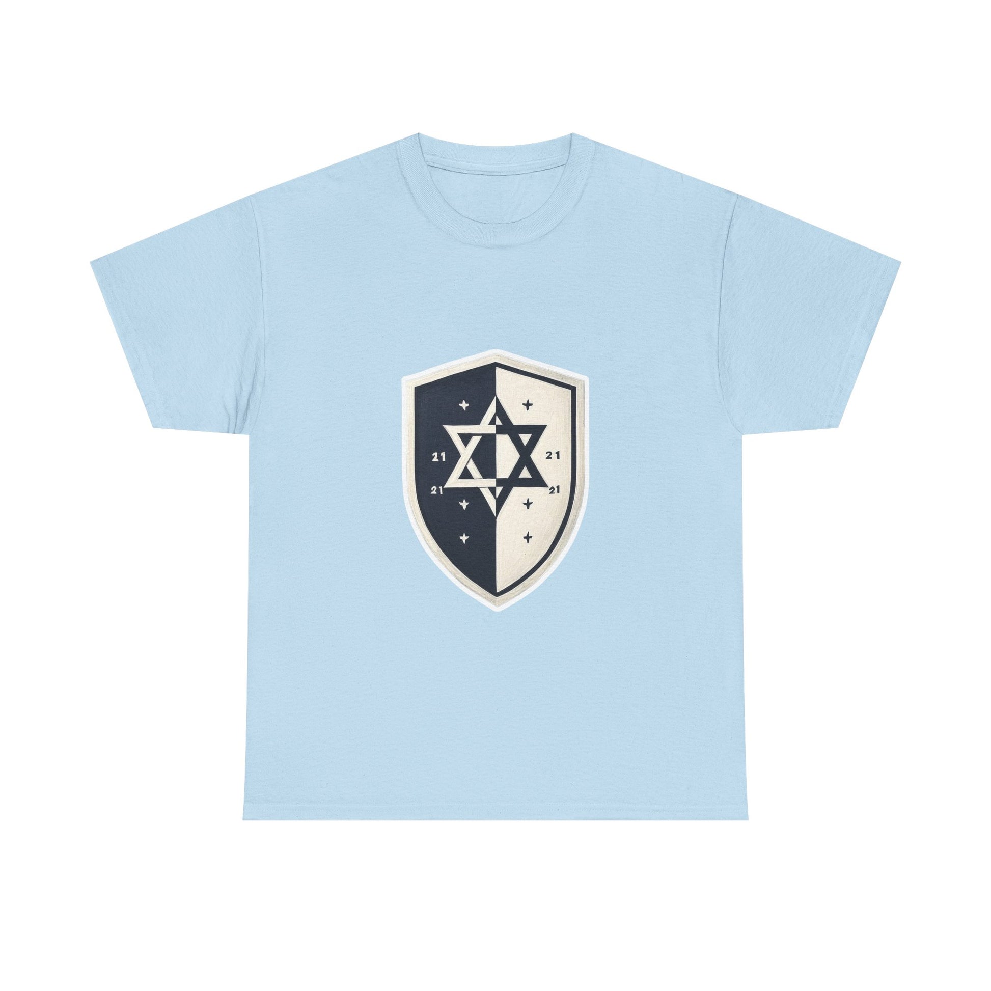 Black and White Shield Unisex Heavy Cotton Tee - American Zionist