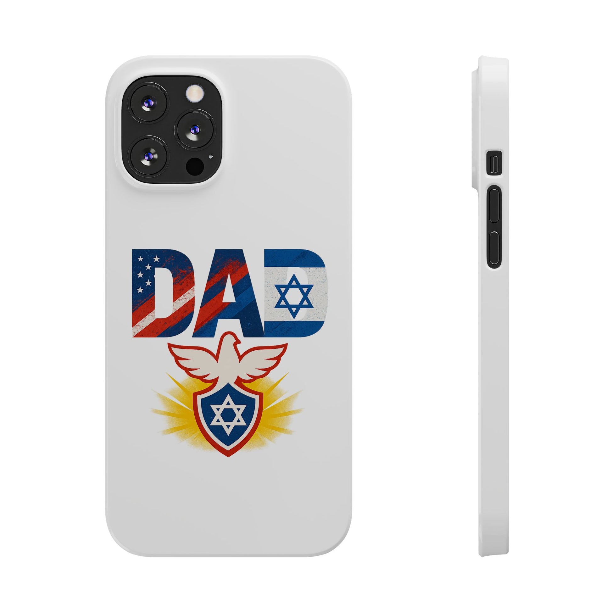 Patriotic Dad Slim Phone Cases - American Zionist