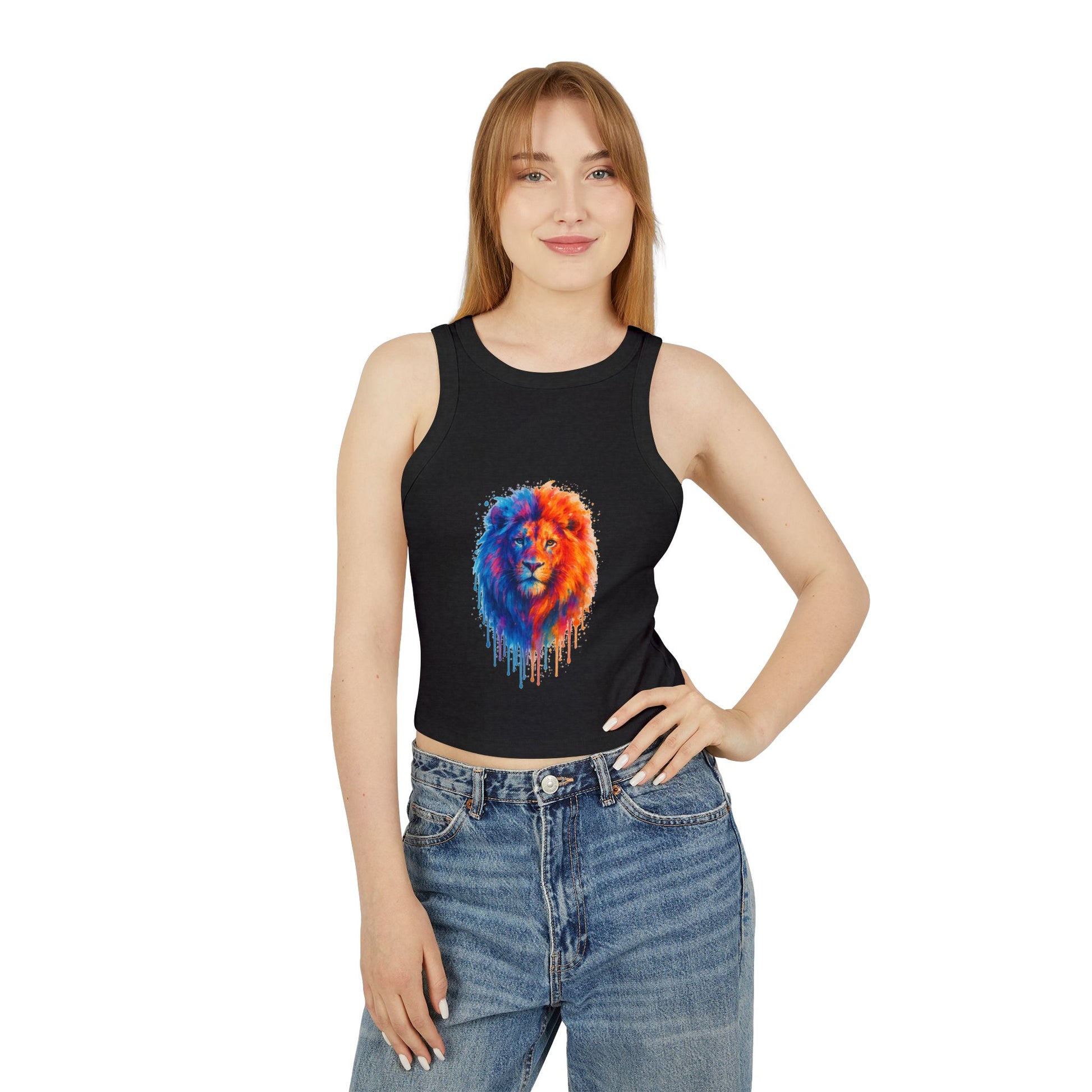 Judah Unleashed Women's Micro Rib Racer Tank Top - American Zionist