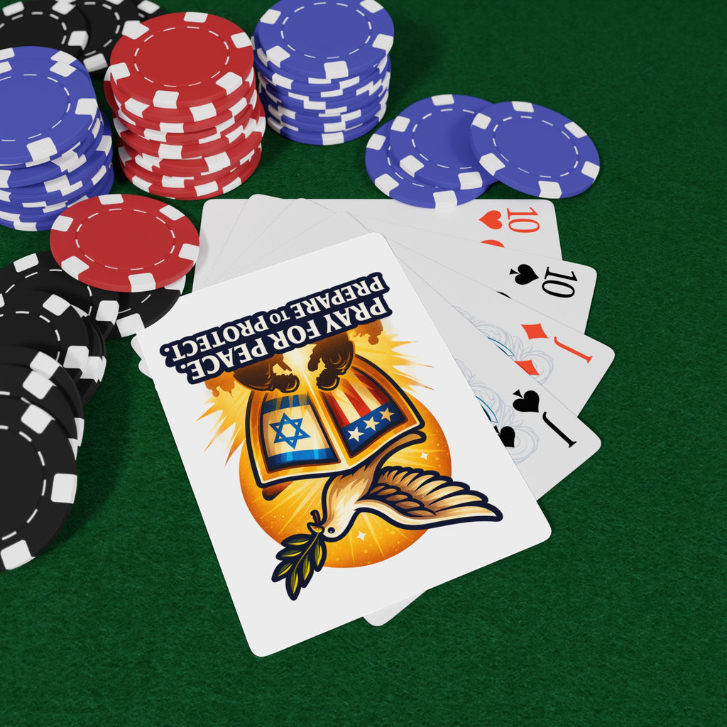 Pray For Peace Poker Playing Cards - American Zionist