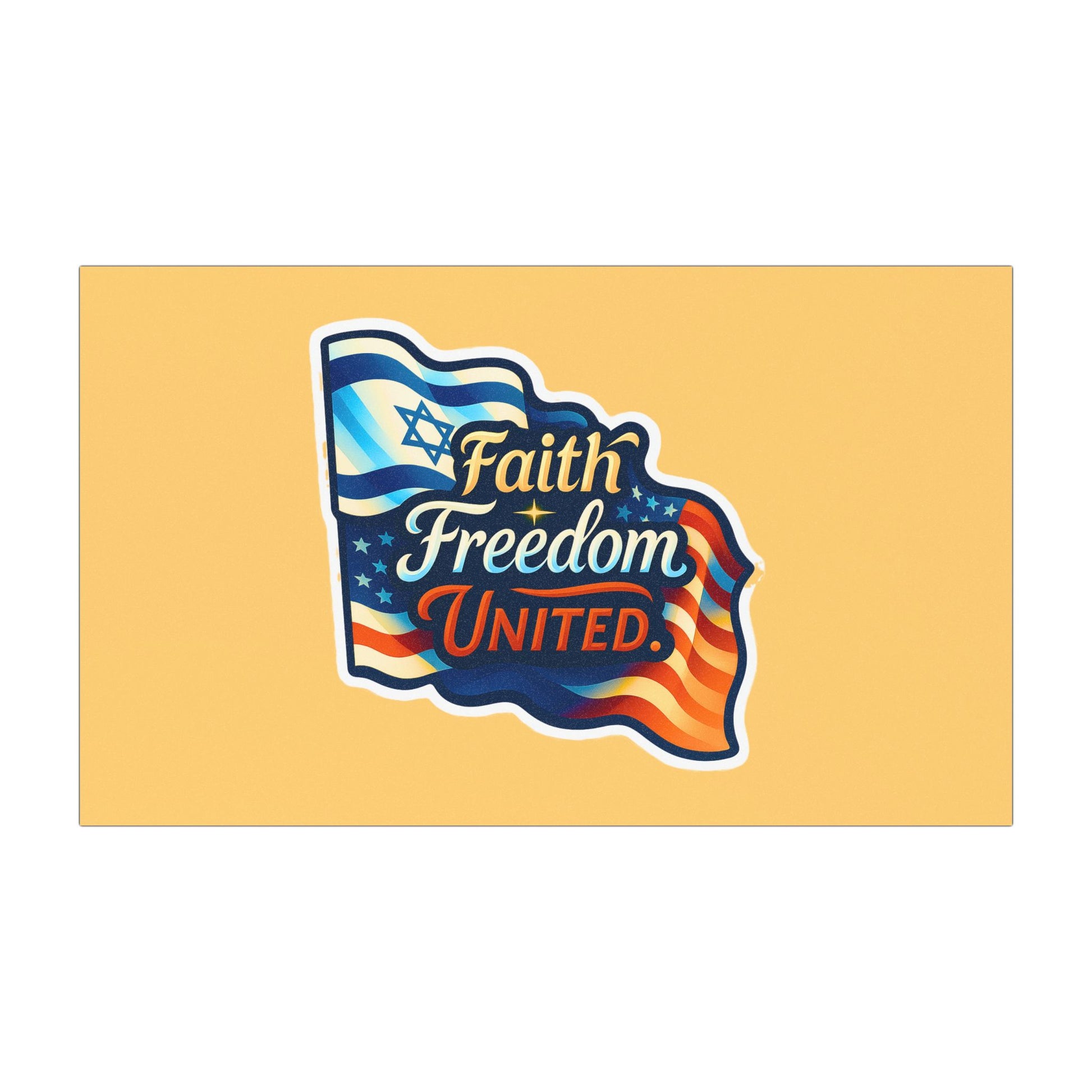 Faith Freedom United Car Magnets - American Zionist