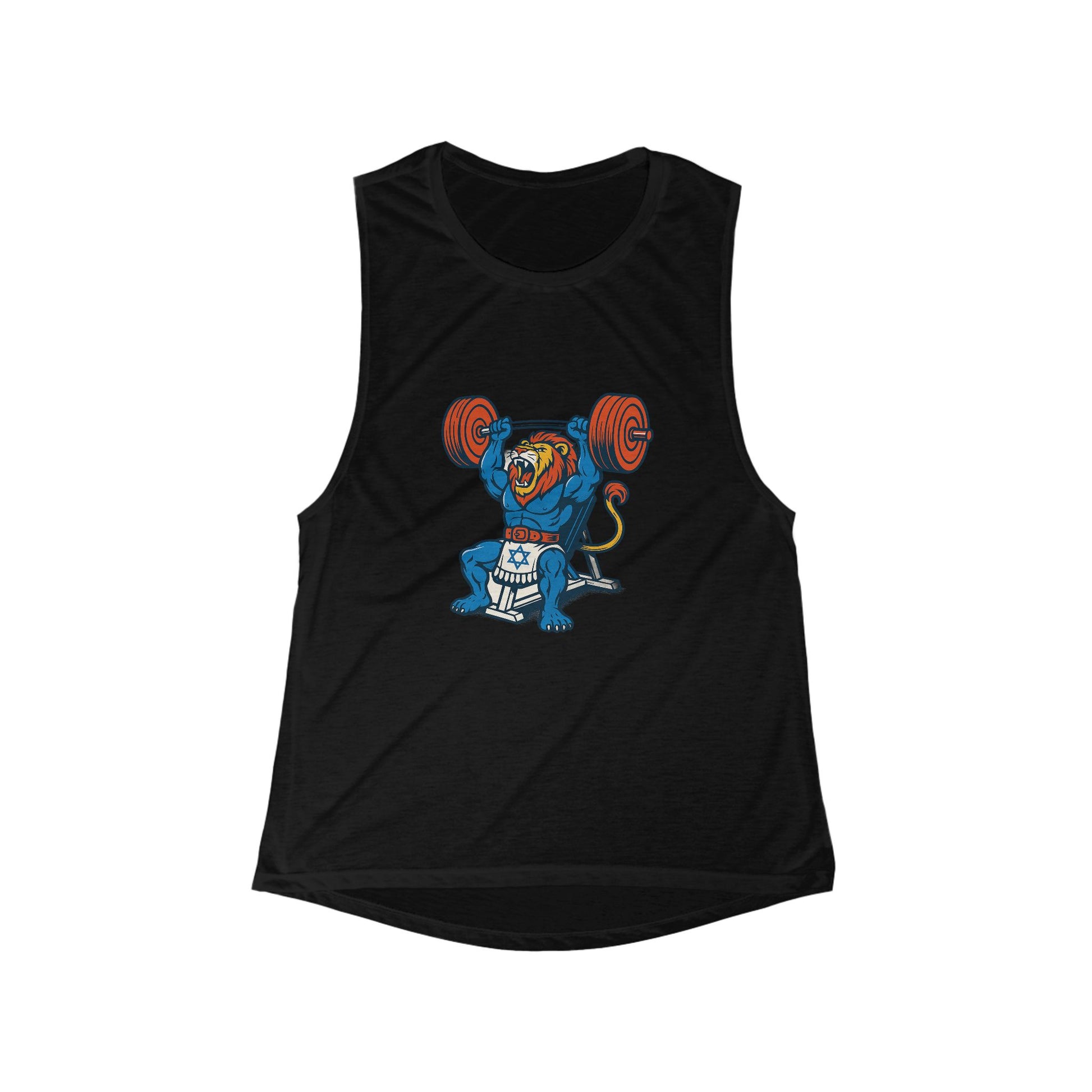 Swole Lion Women's Flowy Scoop Muscle Tank - American Zionist