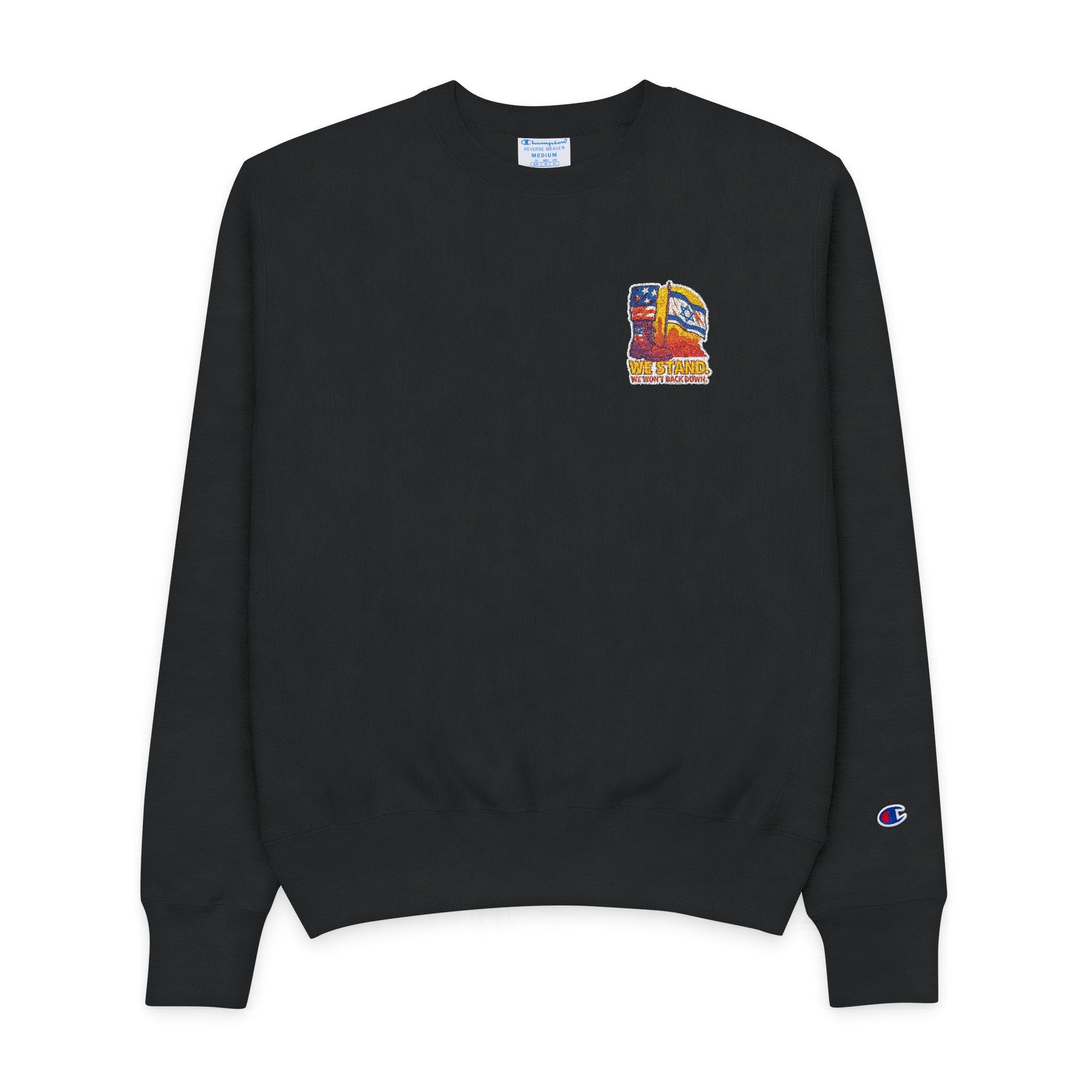We Stand Men's Champion Crewneck Sweatshirt - American Zionist