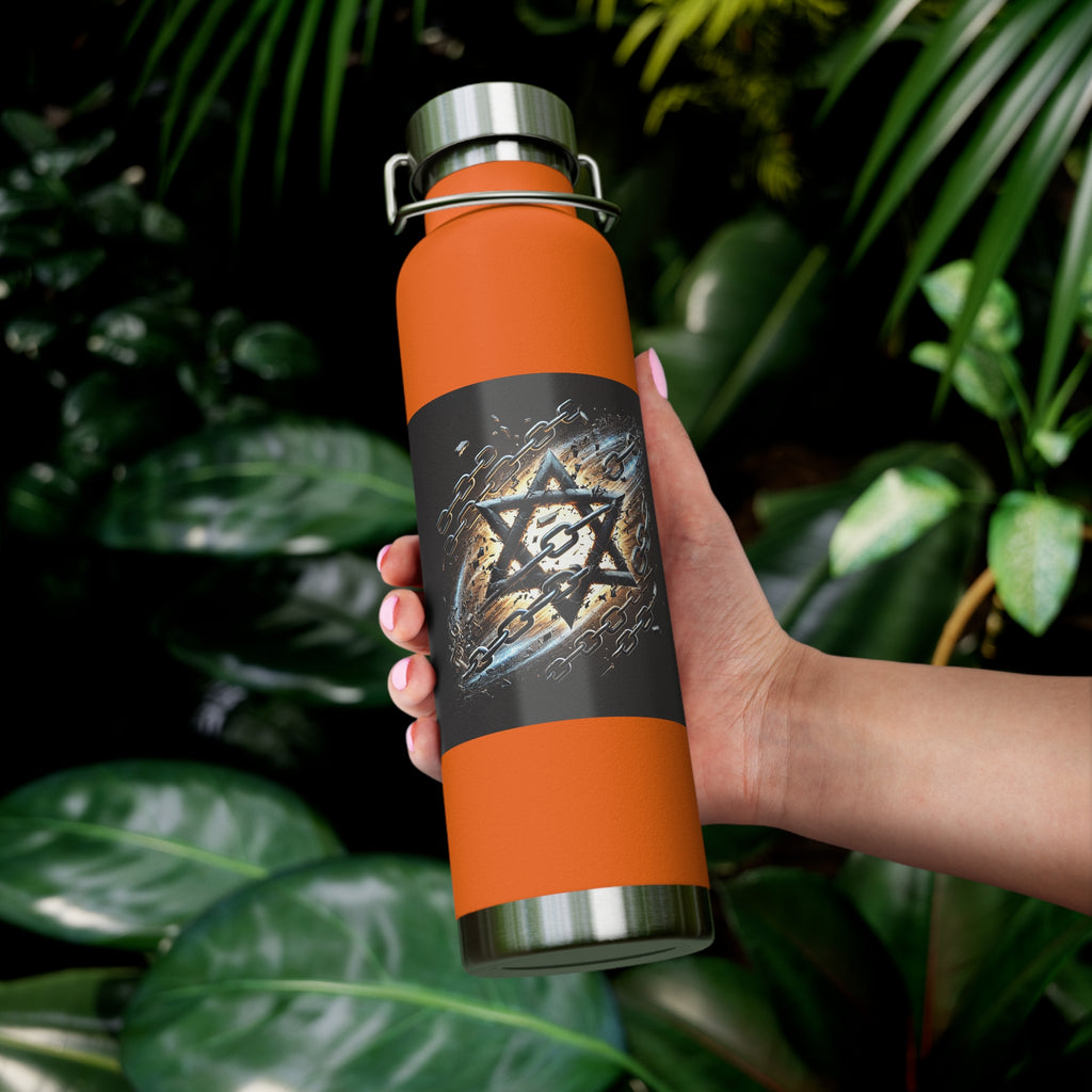 Galaxy Star of David Copper Vacuum Insulated Bottle, 22oz - American Zionist