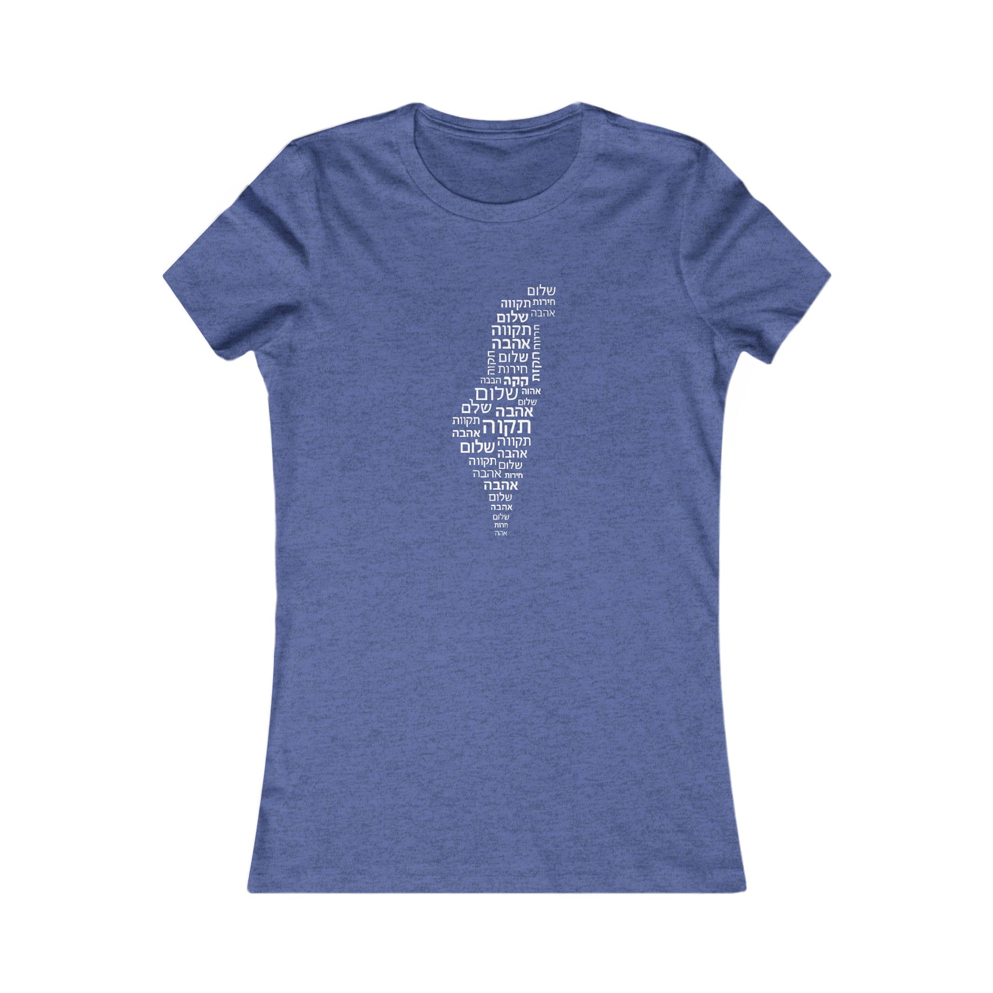 Hebrew Letters Women's Favorite Tee - American Zionist