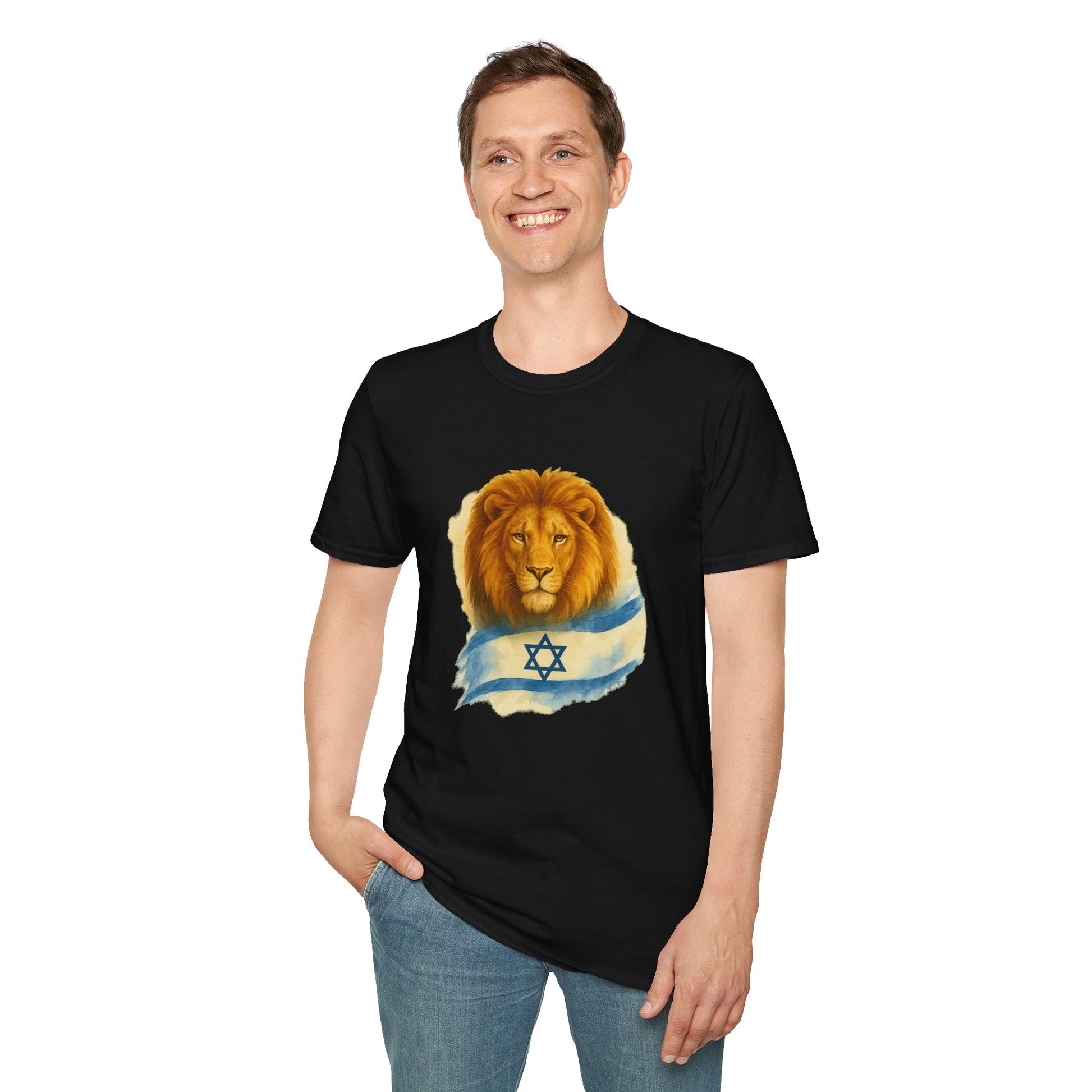 Lion Of Israel Unisex Softstyle T-Shirt - American Zionist
