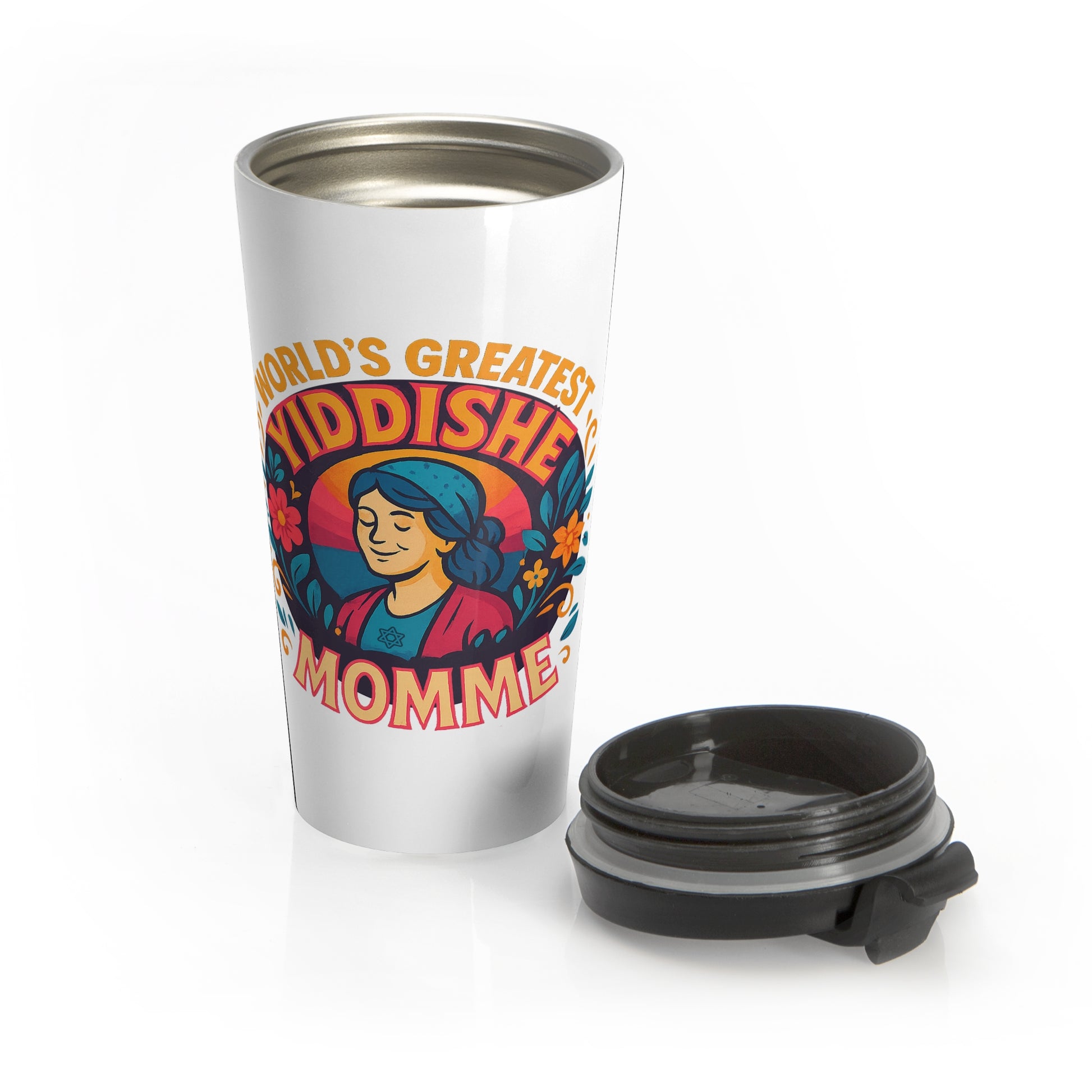 Yiddishe Momme Stainless Steel Travel Mug - American Zionist