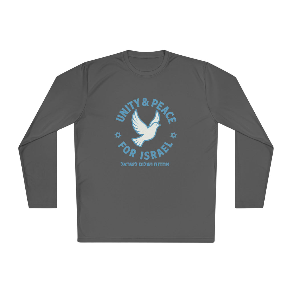 Unity Peace For Israel Unisex Lightweight Long Sleeve Tee - American Zionist
