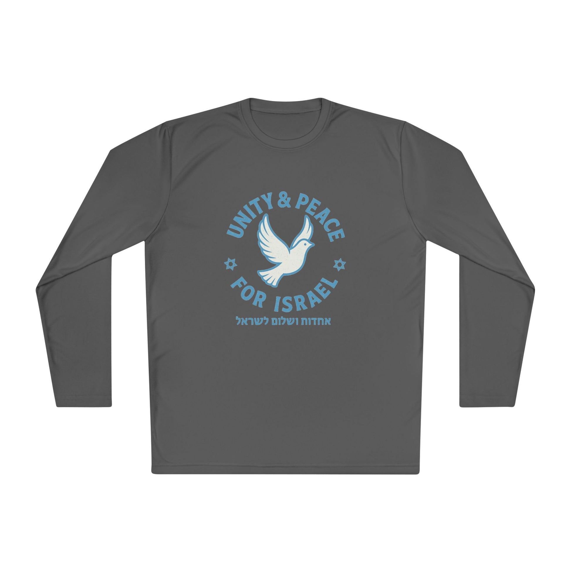 Unity Peace For Israel Unisex Lightweight Long Sleeve Tee - American Zionist