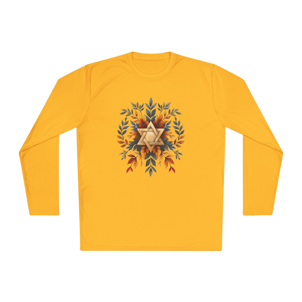 Star of David Wreath Unisex Lightweight Long Sleeve Tee - American Zionist