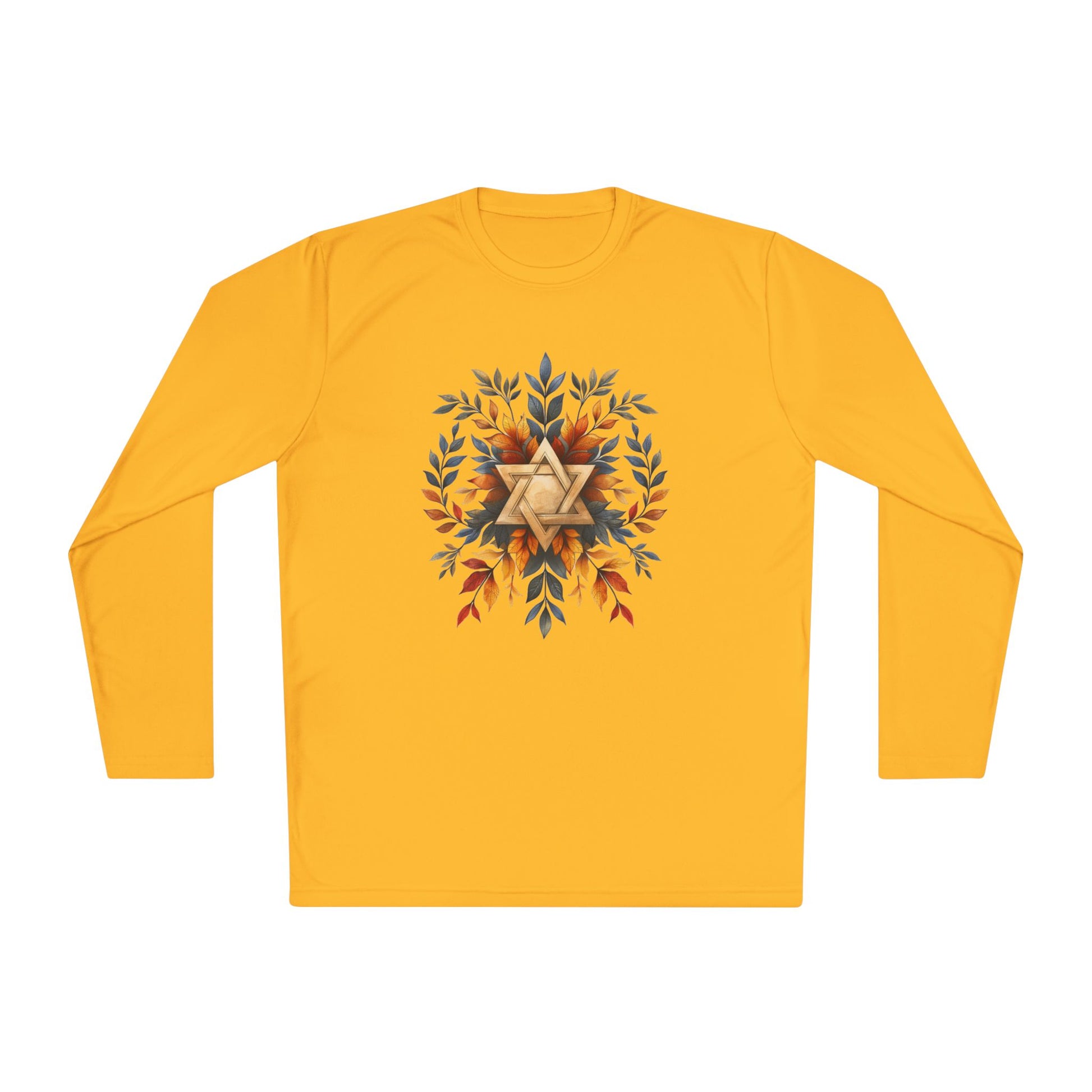Star of David Wreath Unisex Lightweight Long Sleeve Tee - American Zionist