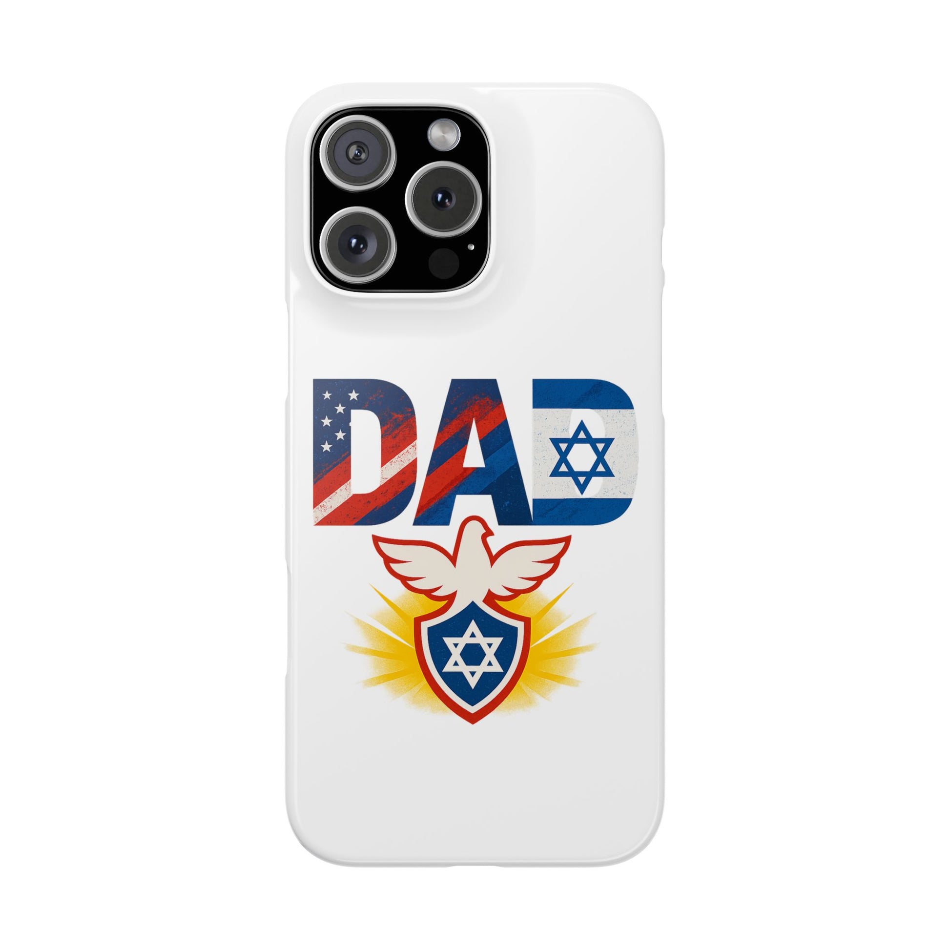 Patriotic Dad Slim Phone Cases - American Zionist