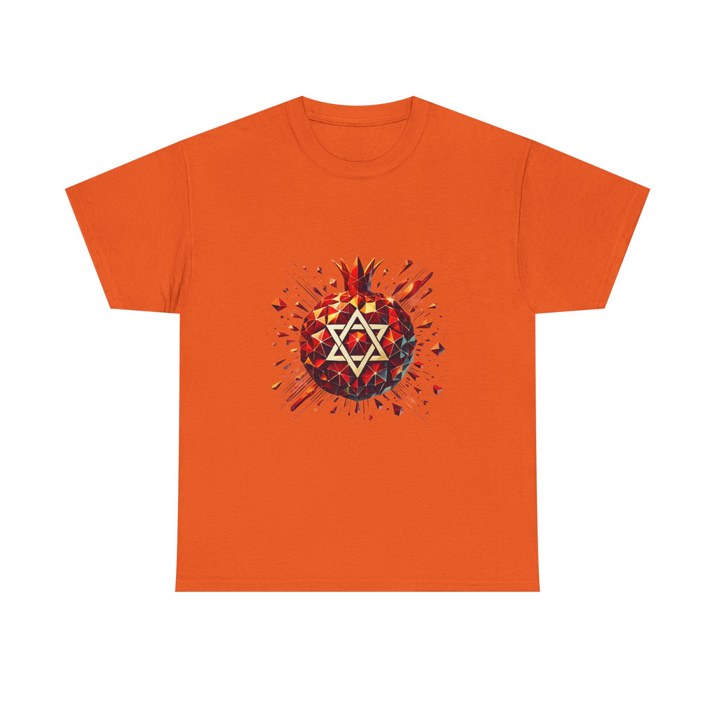 Pomegranate Star of David Unisex Heavy Cotton Tee - American Zionist