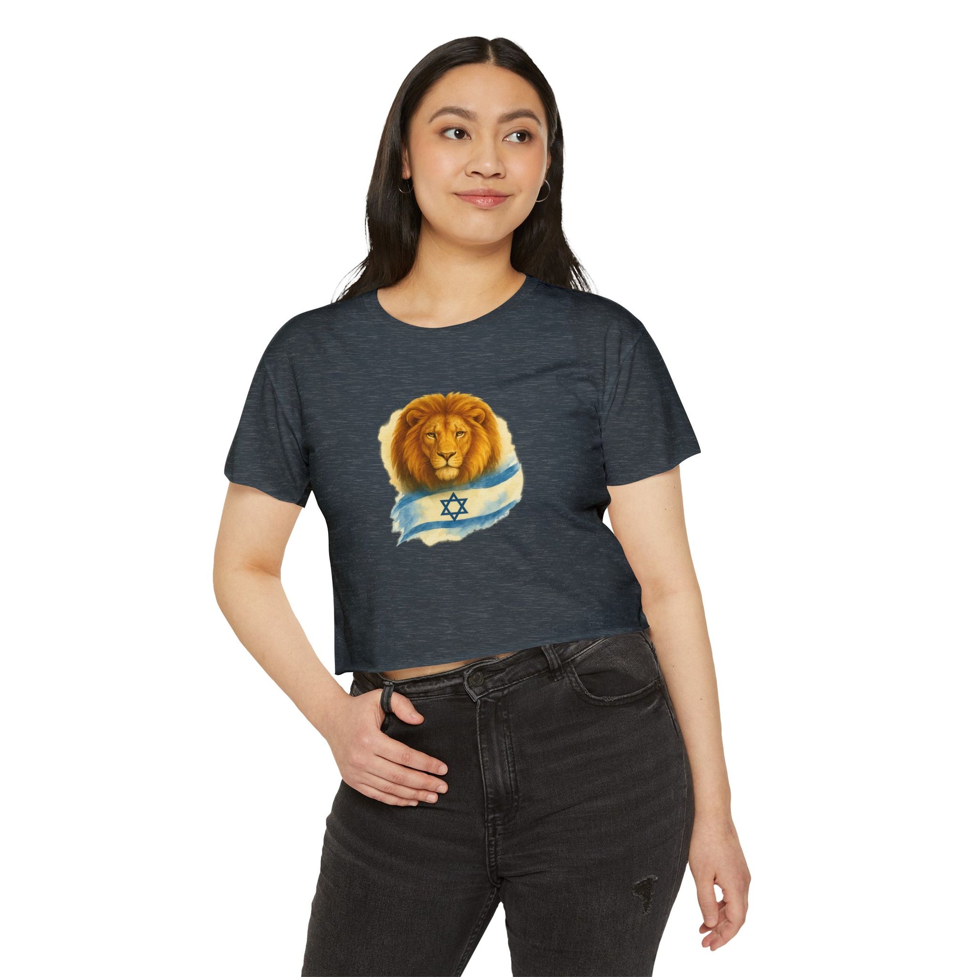 Lion Of Israel Women's Festival Crop Top - American Zionist