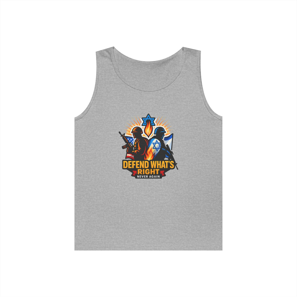Defend Whats Right Unisex Heavy Cotton Tank Top - American Zionist