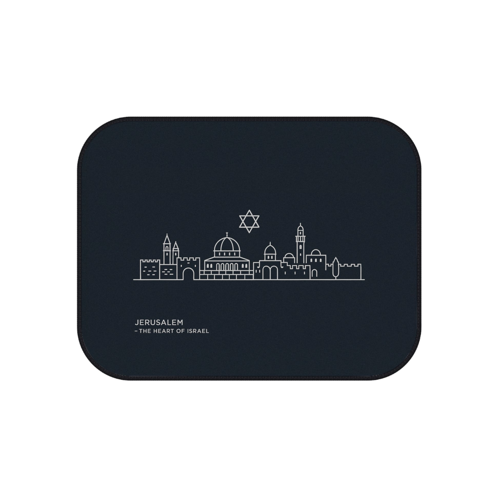Jerusalem The Heart Of Israel Car Mats (2x Rear) - American Zionist