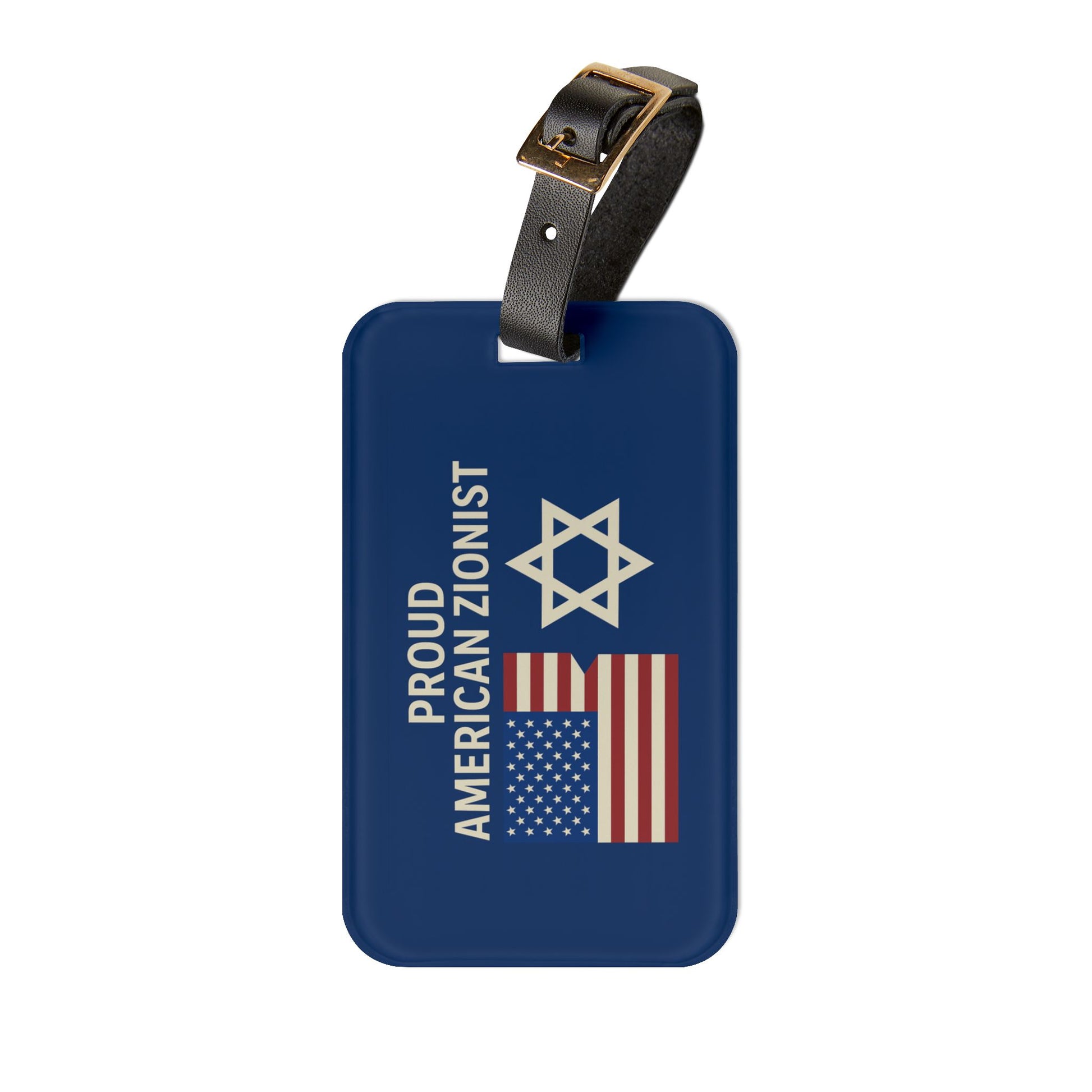Blue Proud American Zionist Luggage Tag - American Zionist