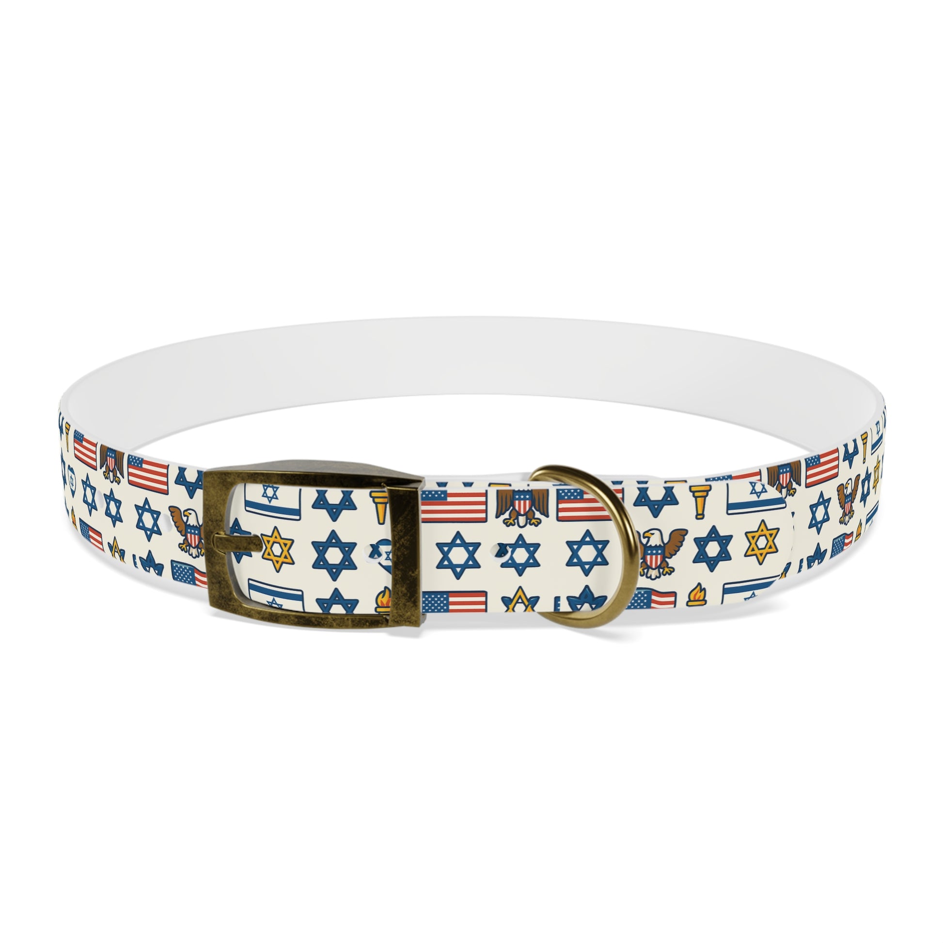Symbols of Shared Freedom Dog Collar - American Zionist