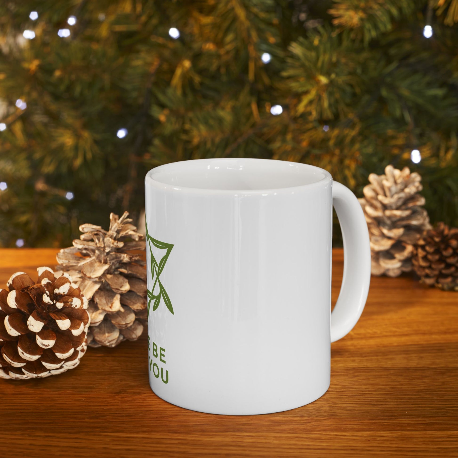 Peacewoven Star Ceramic Mug, (11oz, 15oz) - American Zionist