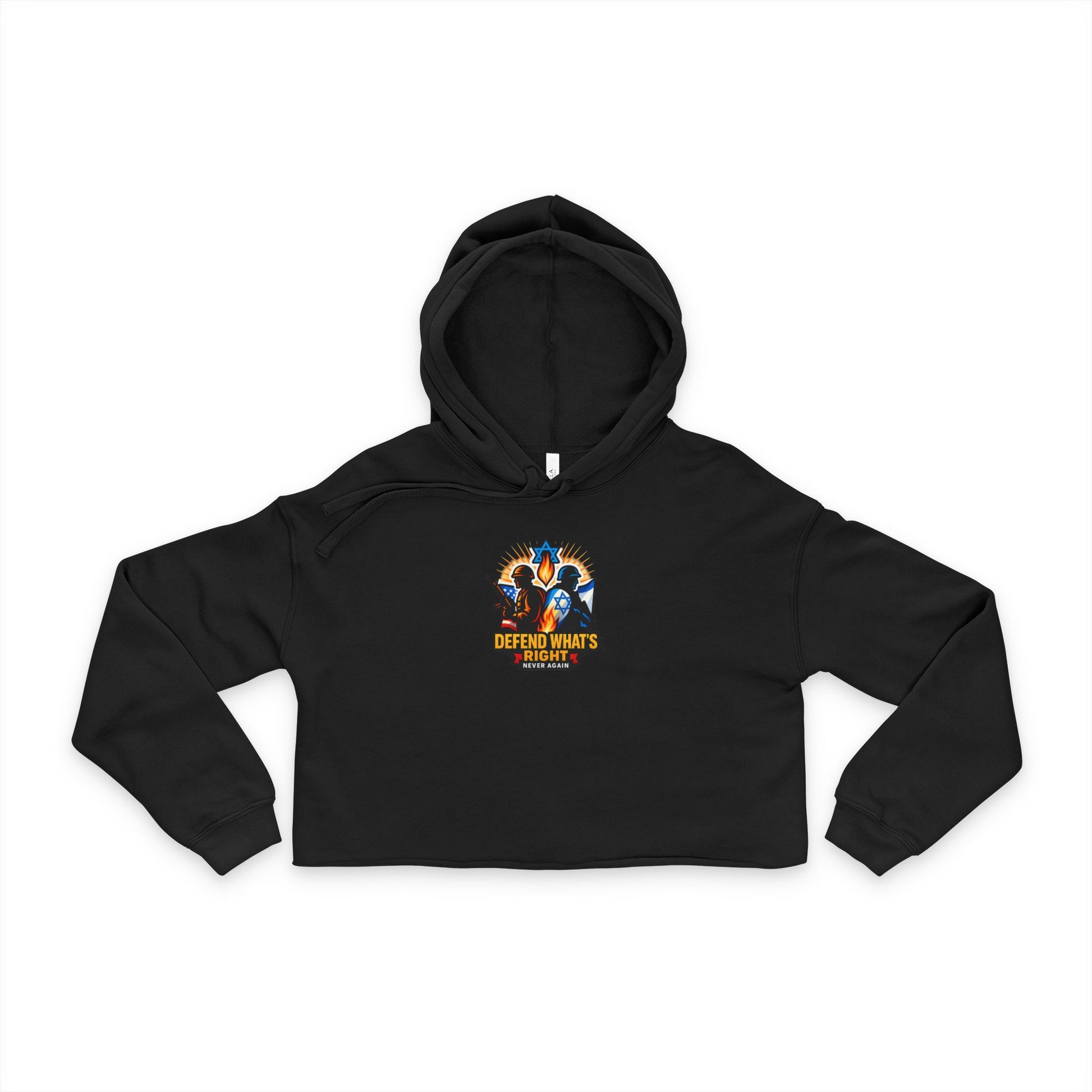 Defend Whats Right Women's Cropped Hoodie - American Zionist