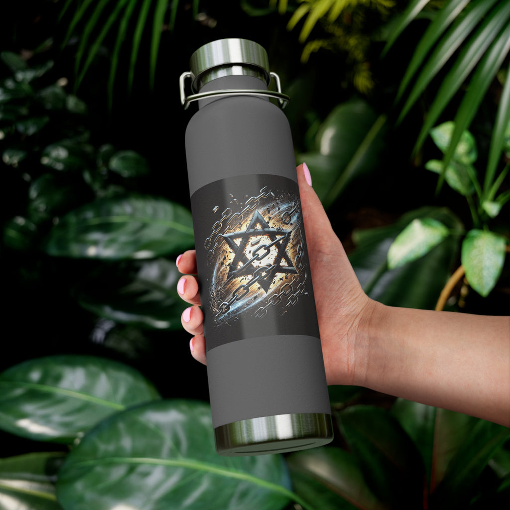 Galaxy Star of David Copper Vacuum Insulated Bottle, 22oz - American Zionist
