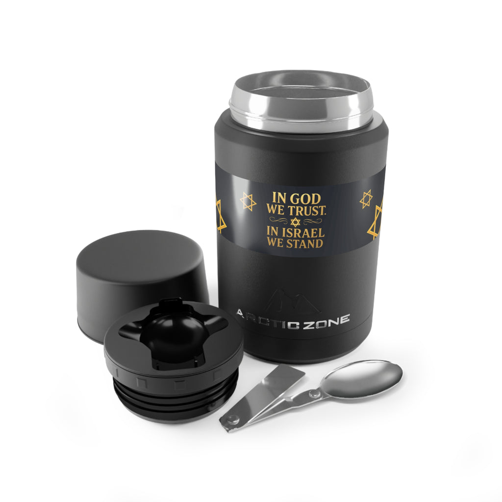 In God We Trust, In Israel We Stand with Stars Titan Copper Insulated Food Storage - American Zionist