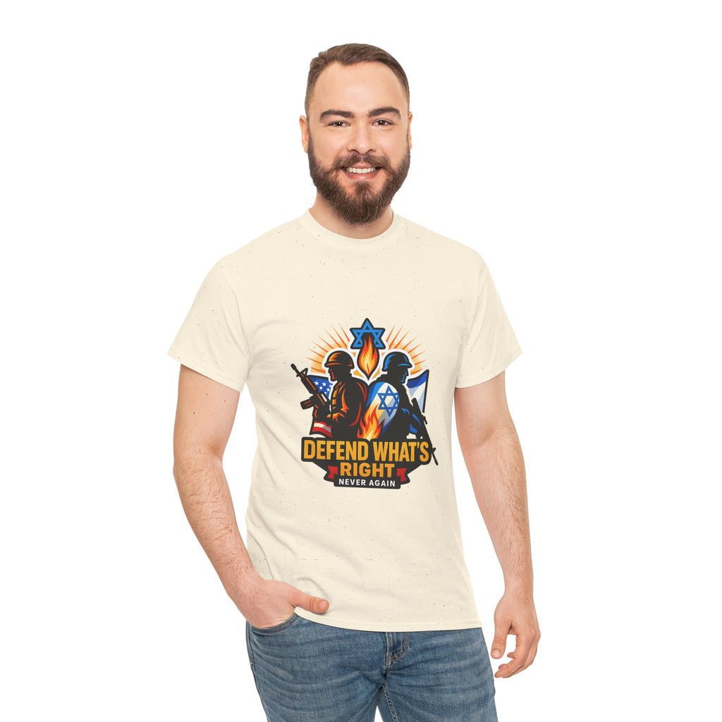 Defend Whats Right Unisex Heavy Cotton Tee - American Zionist