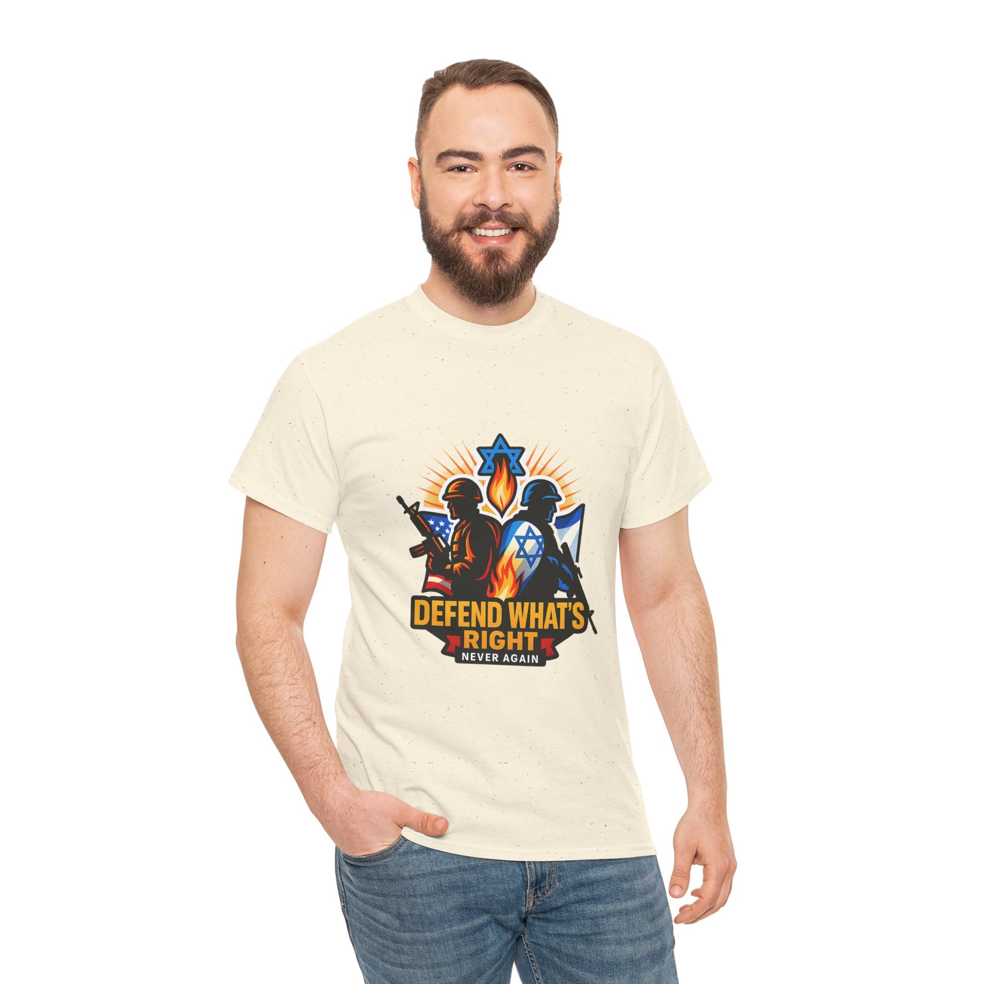 Defend Whats Right Unisex Heavy Cotton Tee - American Zionist