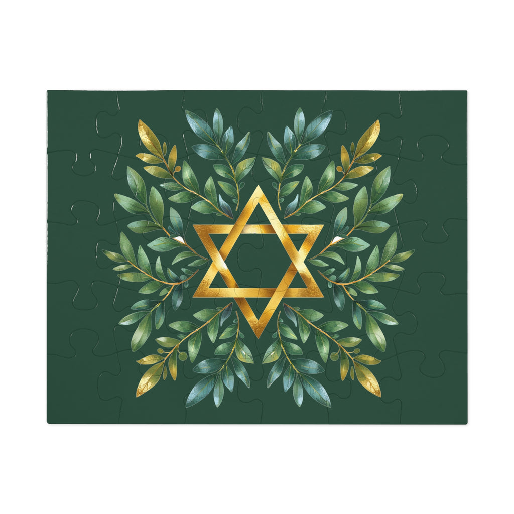 Wreath Star of David Jigsaw Puzzle with Tin - American Zionist
