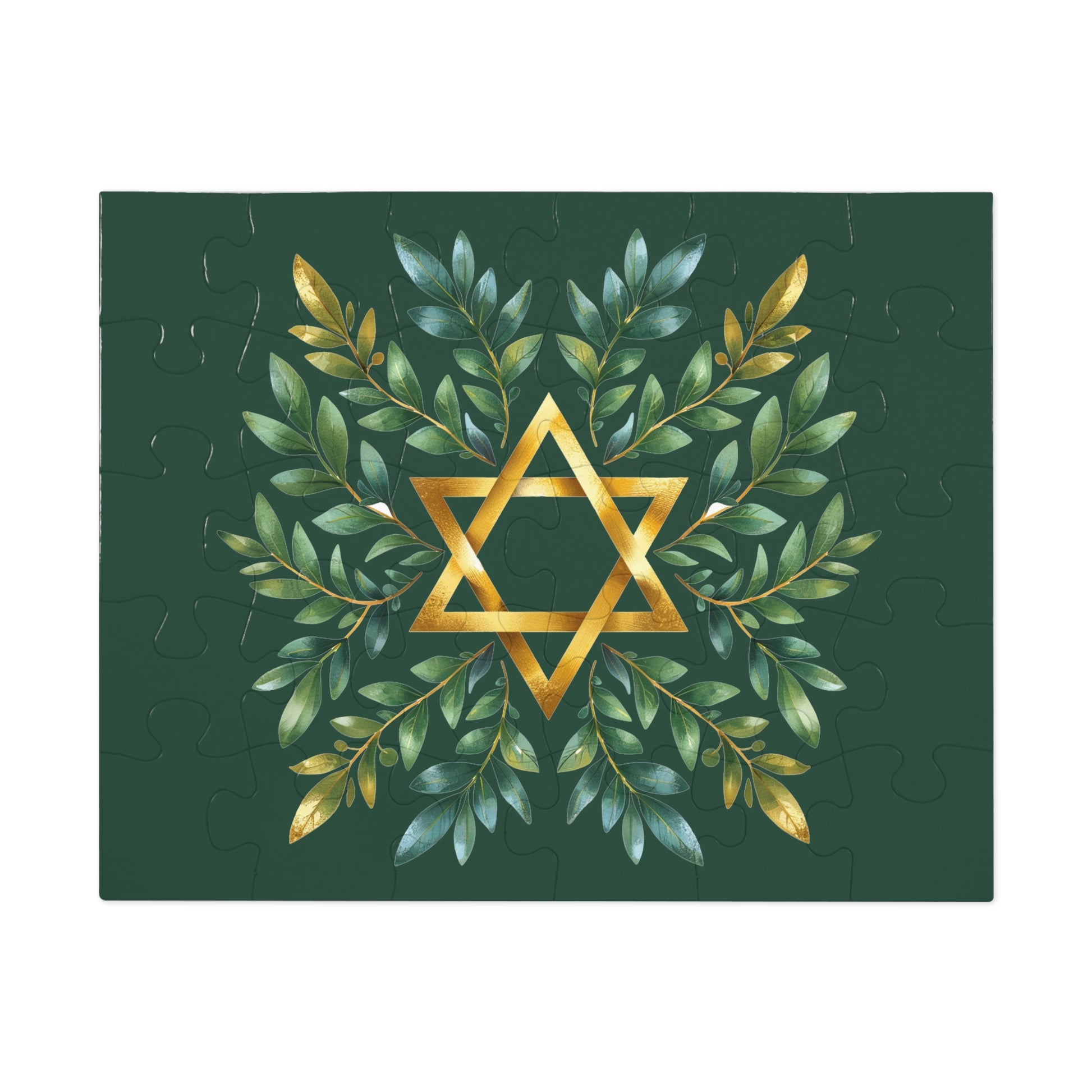 Wreath Star of David Jigsaw Puzzle with Tin - American Zionist