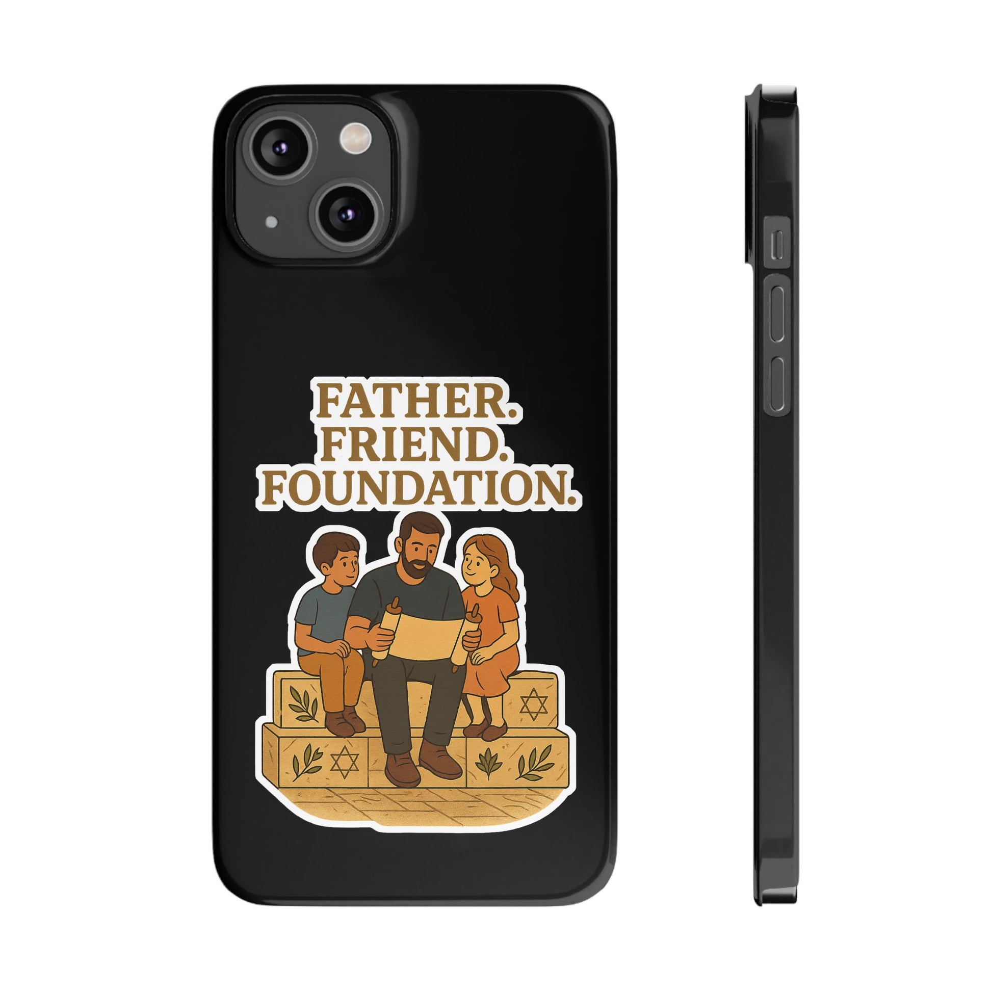 Father Friend Foundation Slim Phone Cases - American Zionist