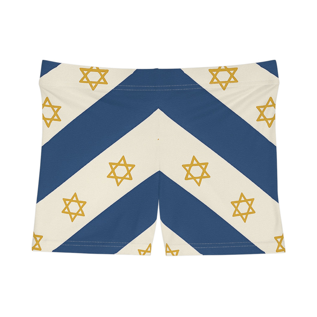 Israel Regalia Stripe Women's Shorts (AOP) - American Zionist