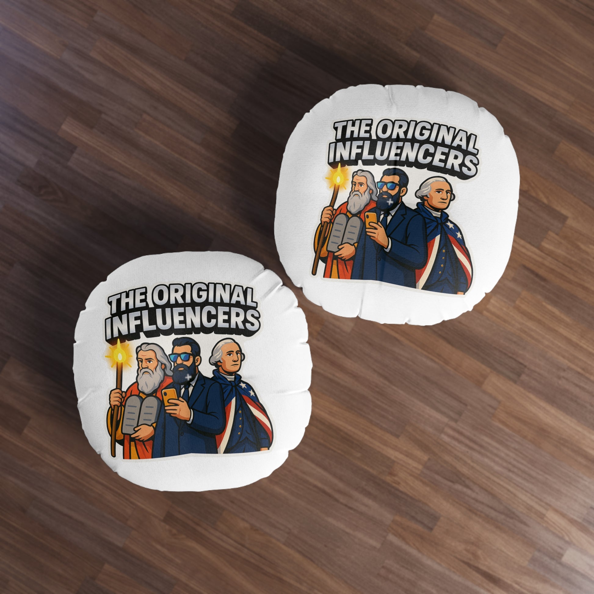 Original Influencers Tufted Floor Pillow, Round - American Zionist